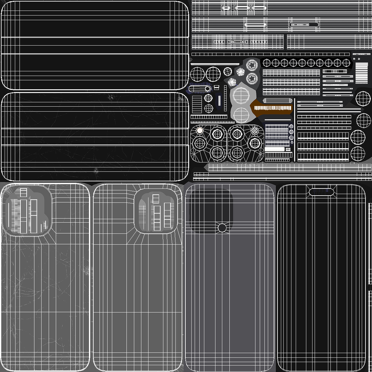 3D model Black Titanium IPhone 15 Pro Max Cracked