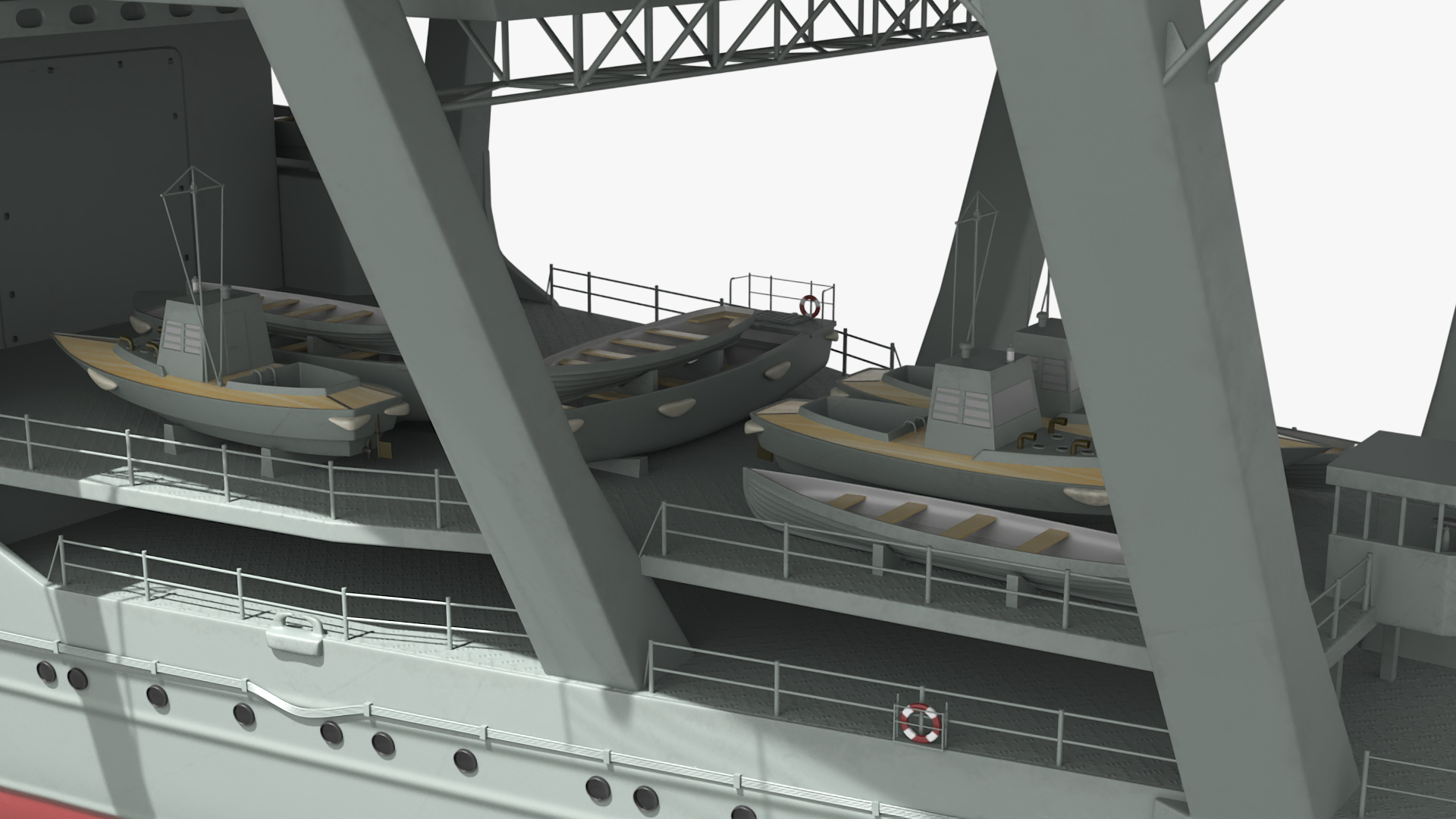 Japanese Aircraft Carrier Kaga with A6M Zero Light Deck Fighters 3D model
