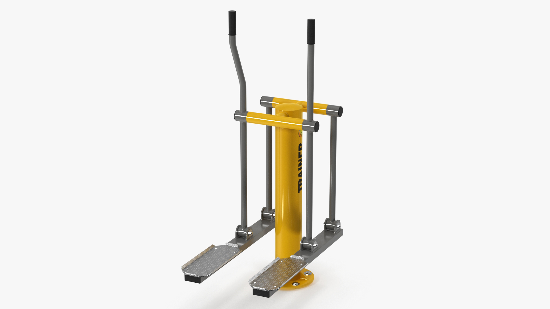 3D Single Ski Walking Outdoor Fitness Equipment Yellow