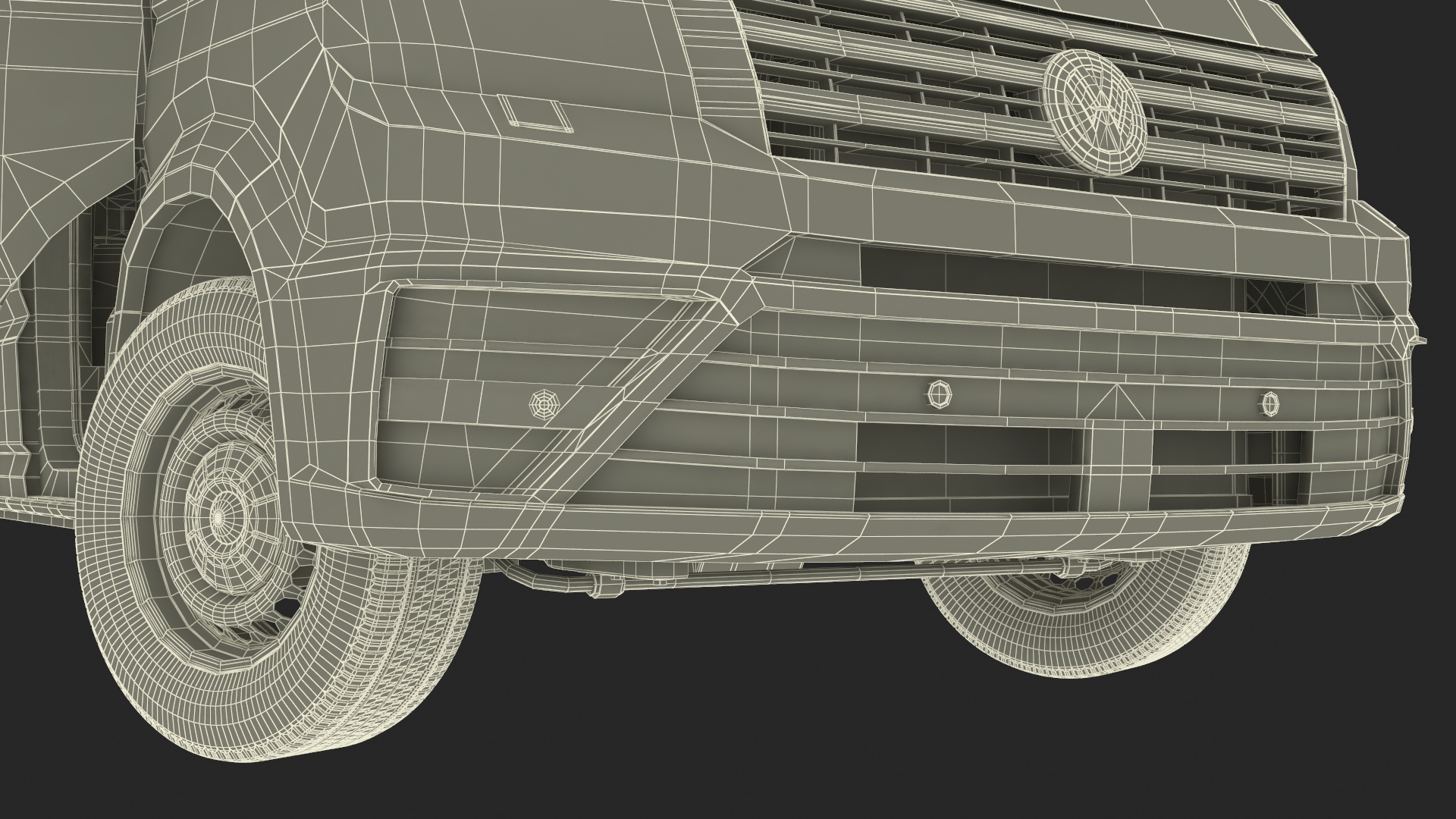 3D Volkswagen Crafter Van 2024 Long White Color Rigged
