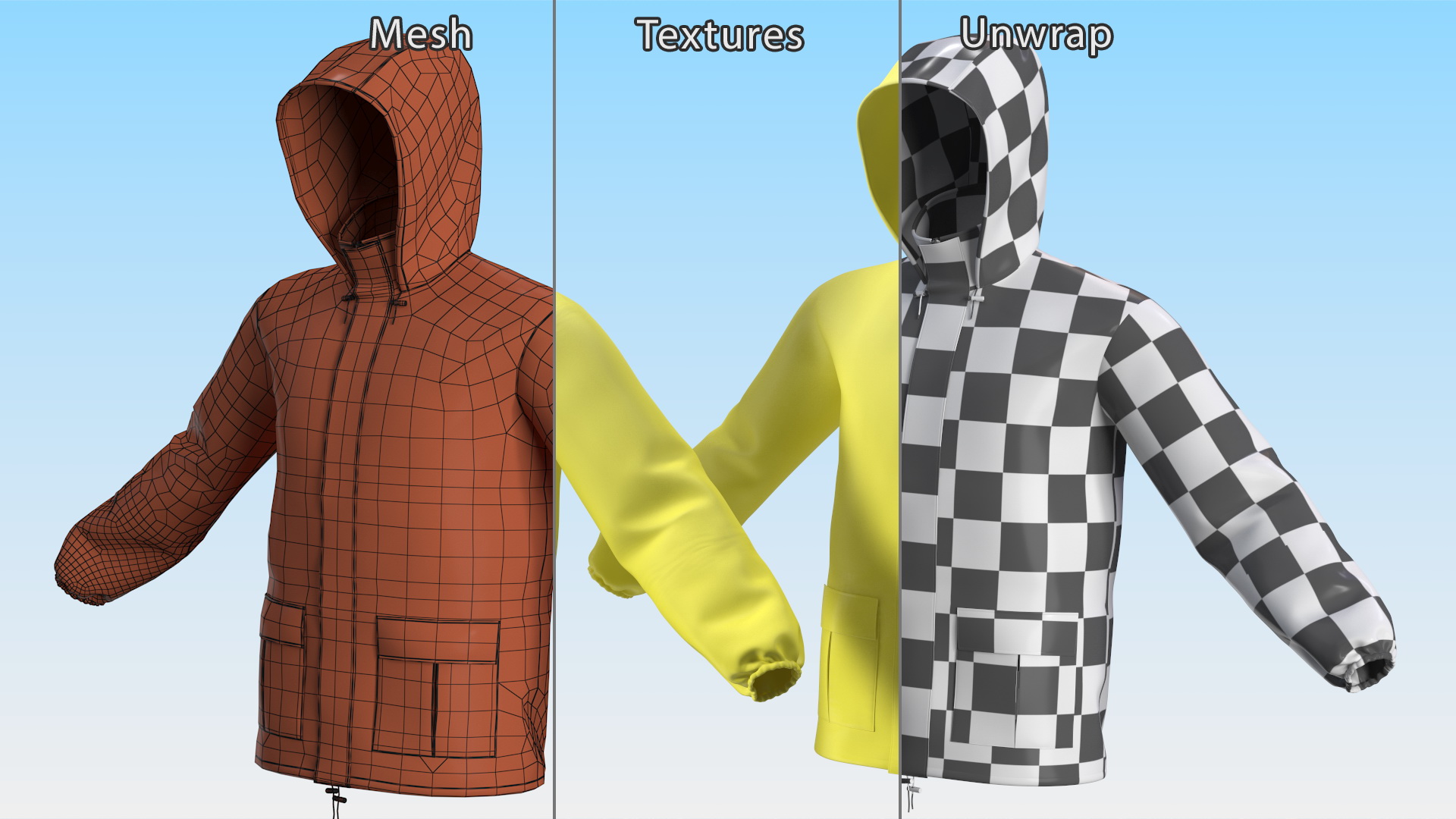 3D John Deere Unisex Yellow Rain Jacket