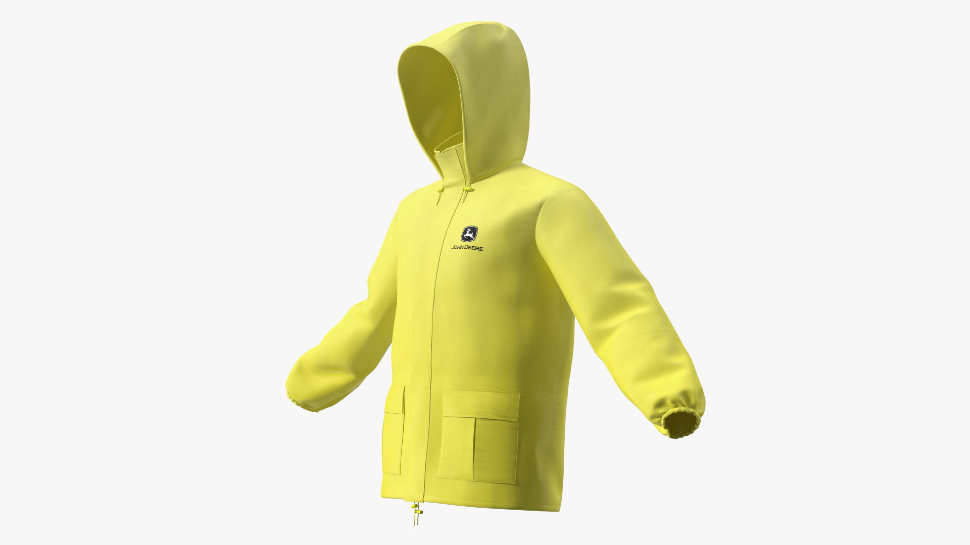 3D John Deere Unisex Yellow Rain Jacket