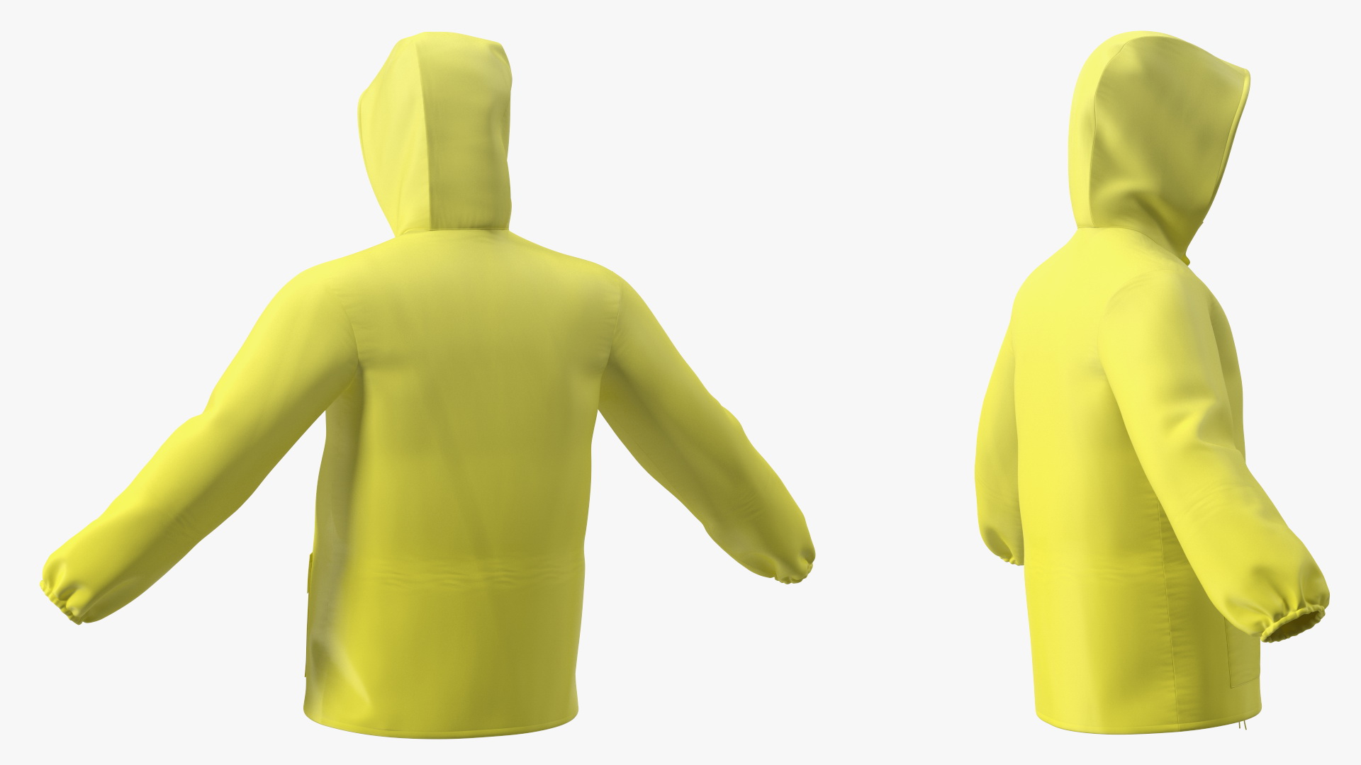 3D John Deere Unisex Yellow Rain Jacket