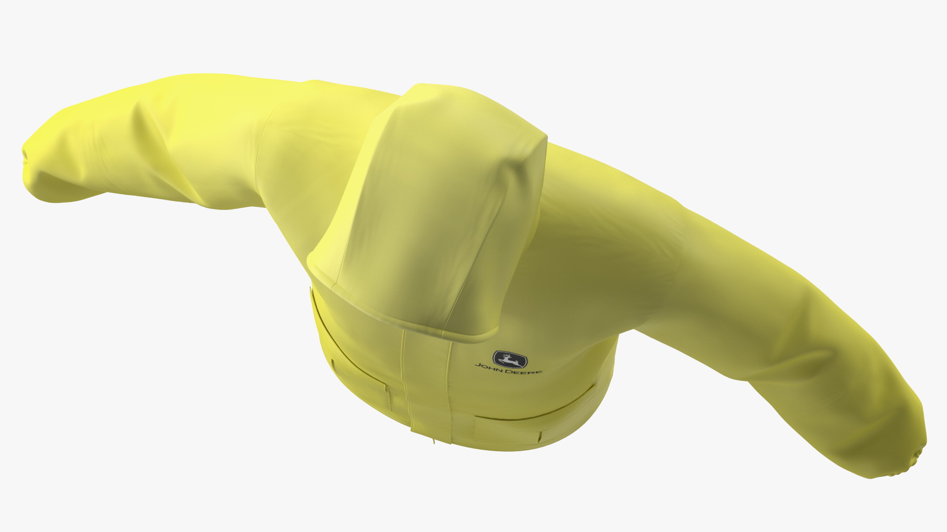 3D John Deere Unisex Yellow Rain Jacket