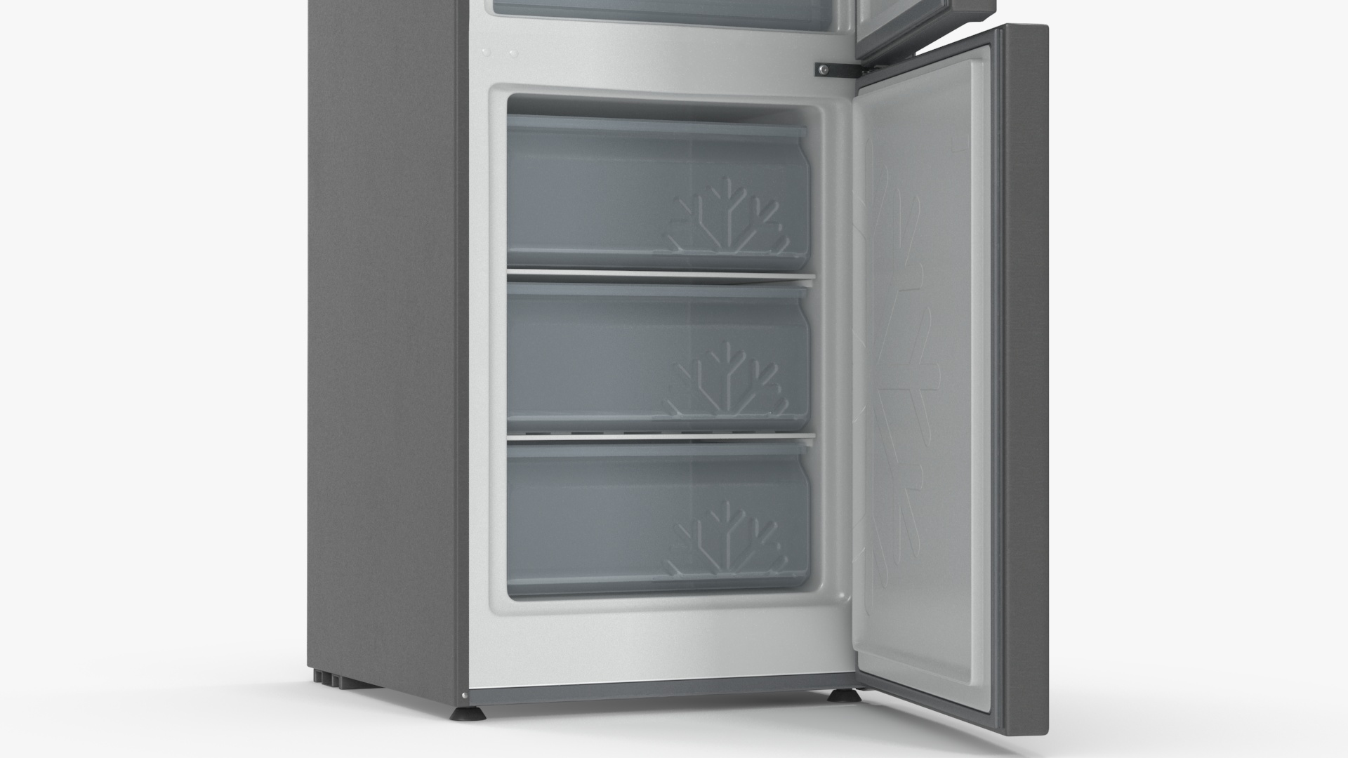 3D model Fridge Candy CCRN 6180S Open Door Silver