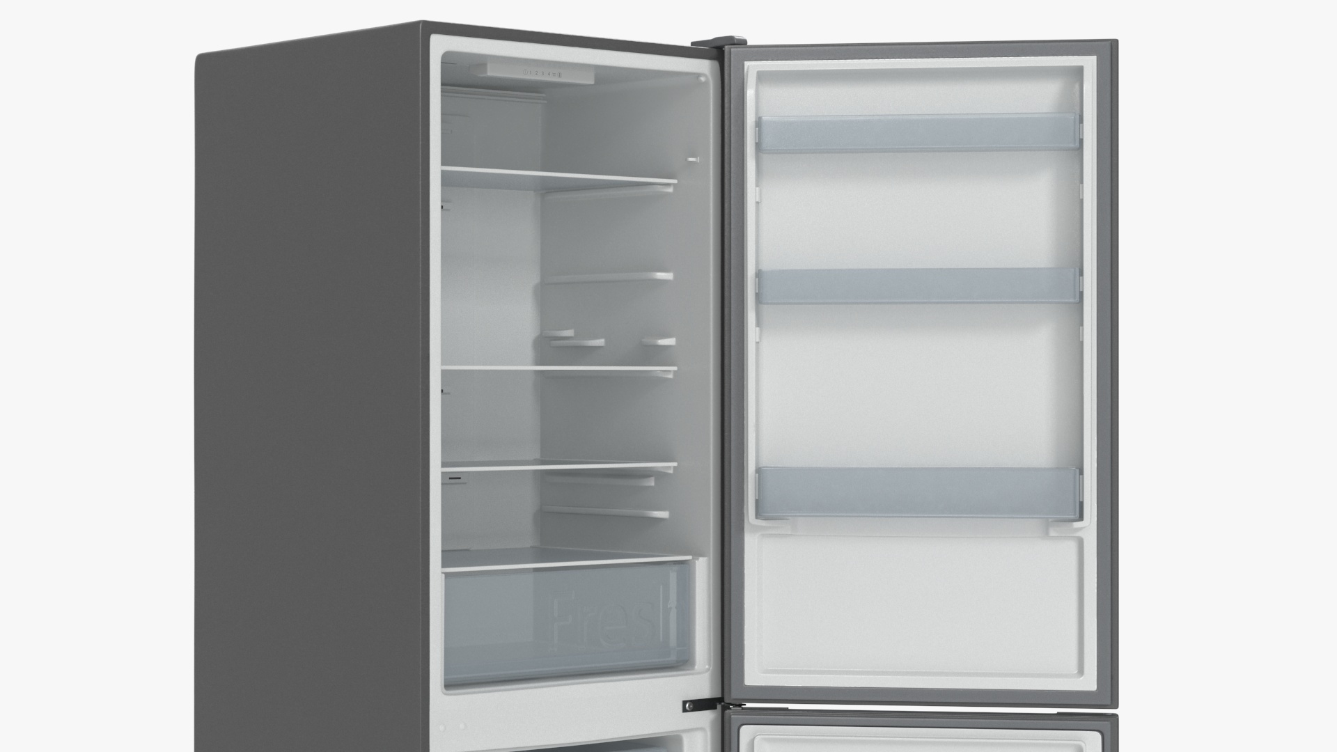 3D model Fridge Candy CCRN 6180S Open Door Silver