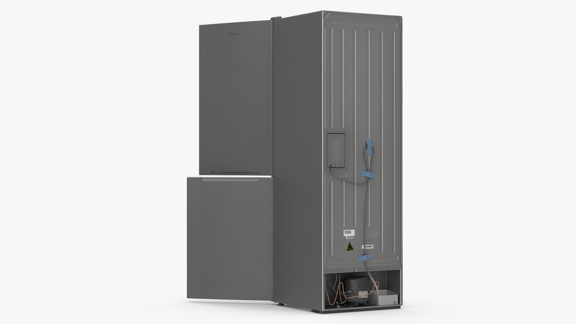 3D model Fridge Candy CCRN 6180S Open Door Silver