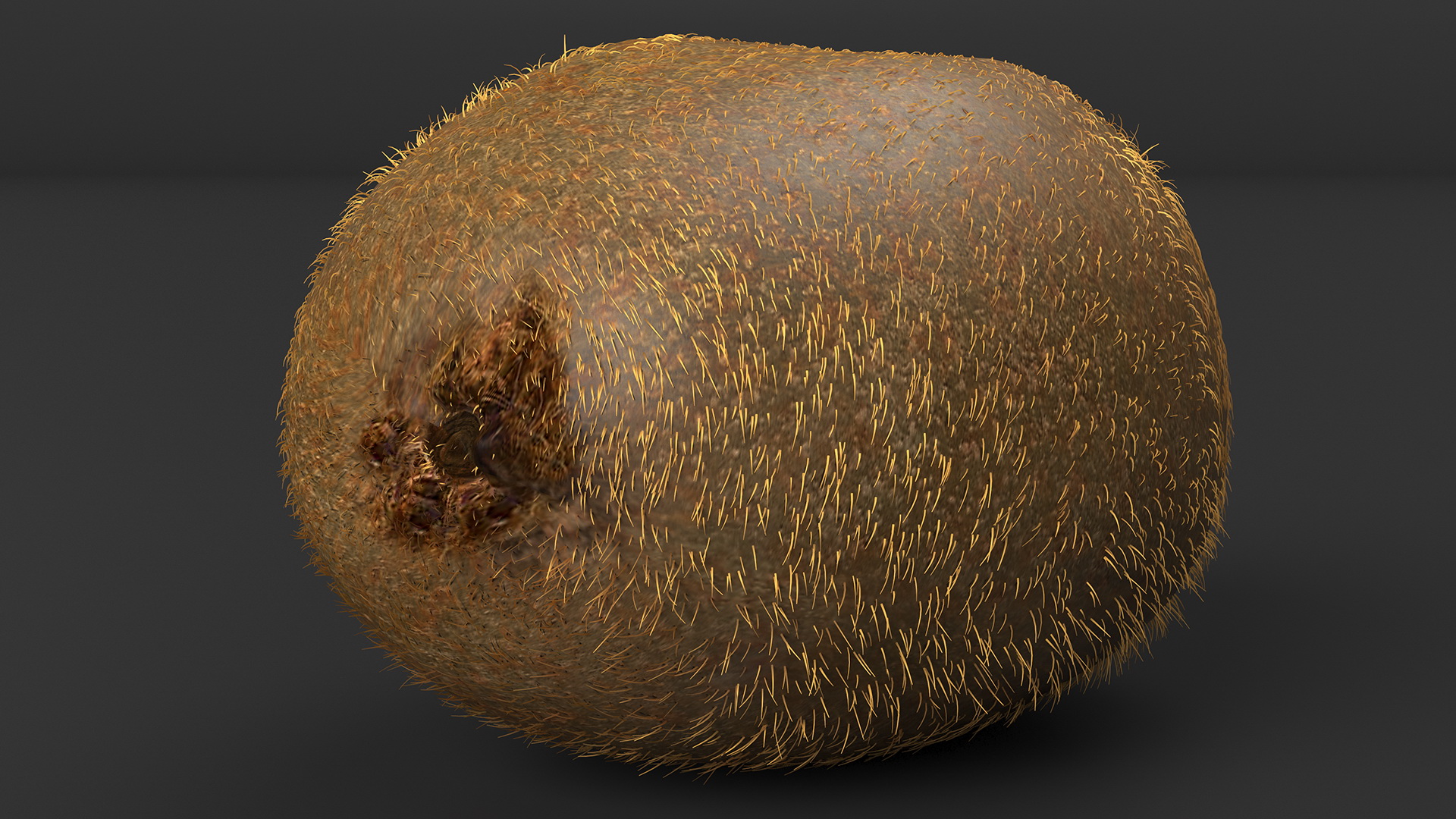 3D Tropical Fruit Kiwi with Fur model