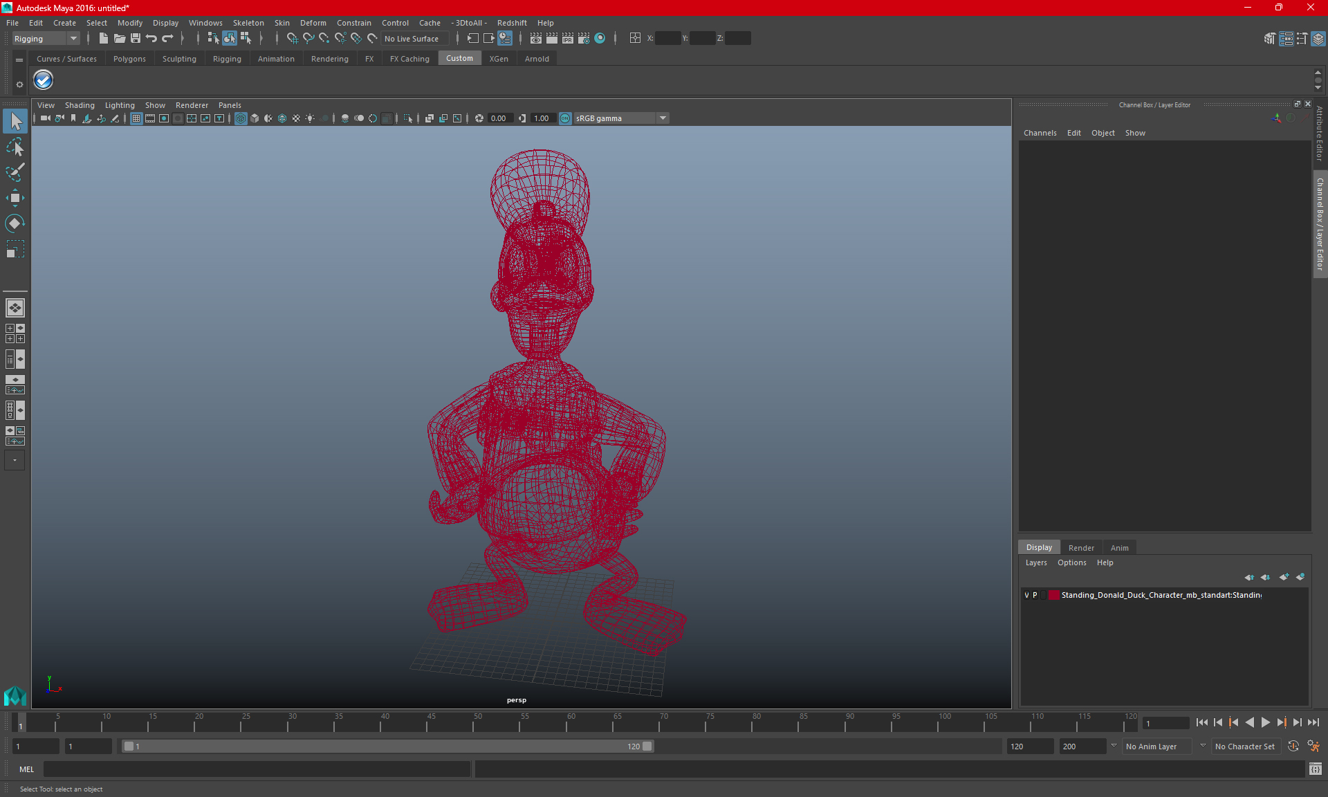 3D model Standing Donald Duck Character