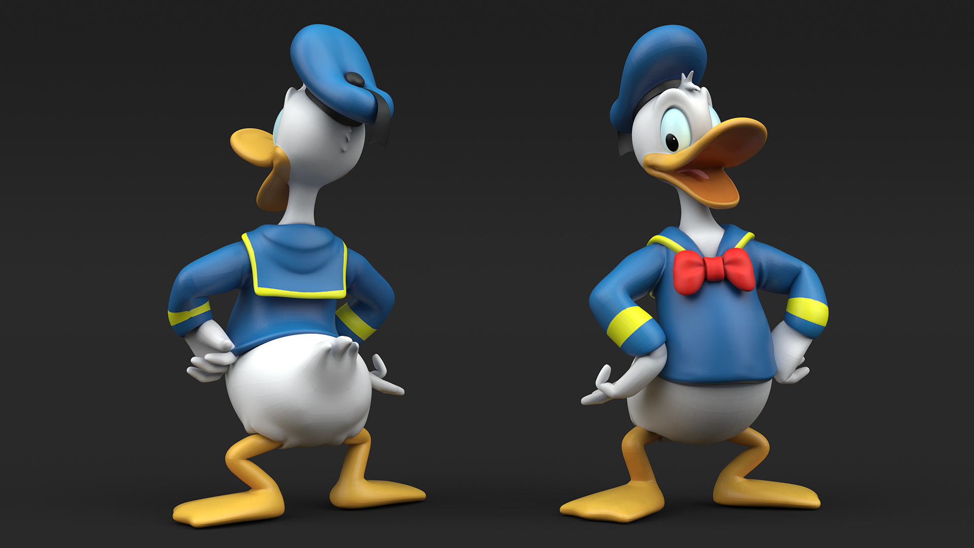 3D model Standing Donald Duck Character