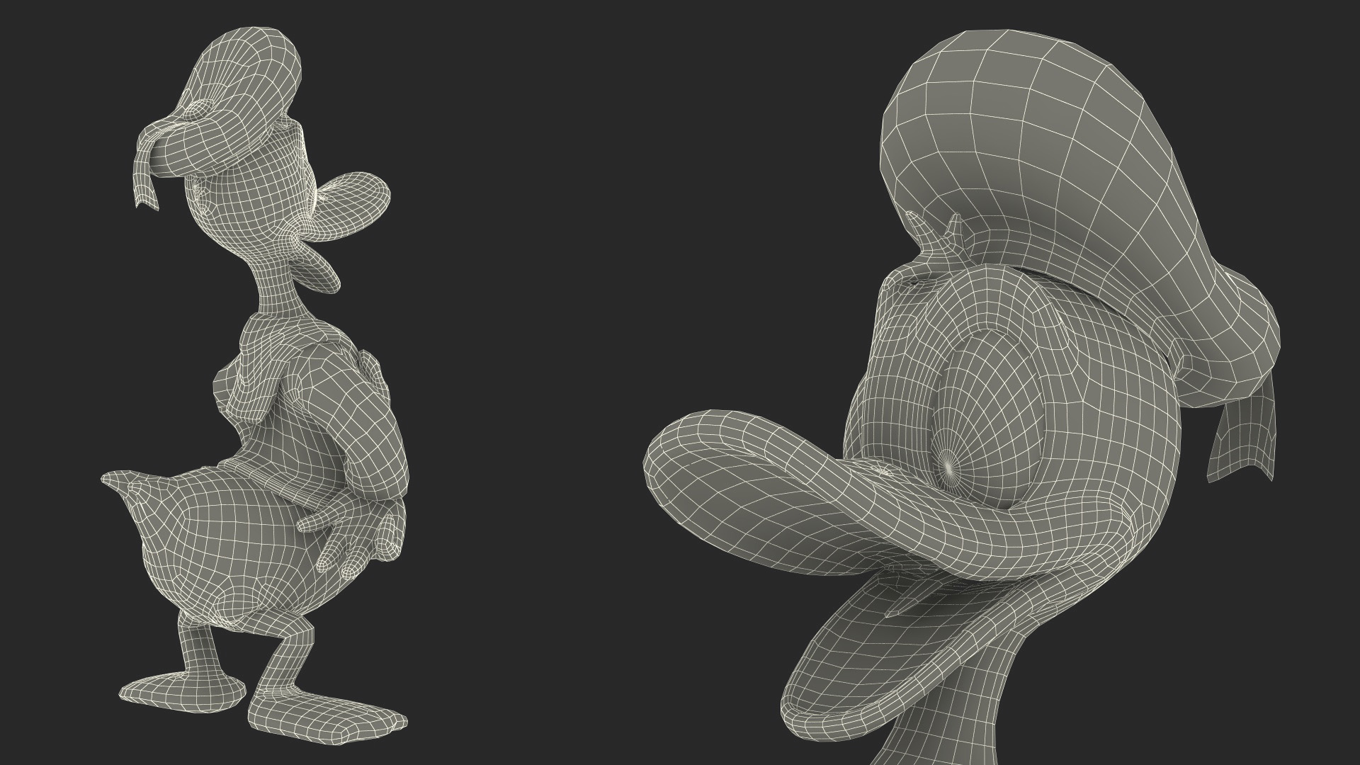3D model Standing Donald Duck Character