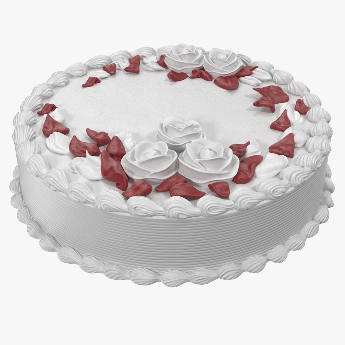 Butter Cream Rose Flower Cake