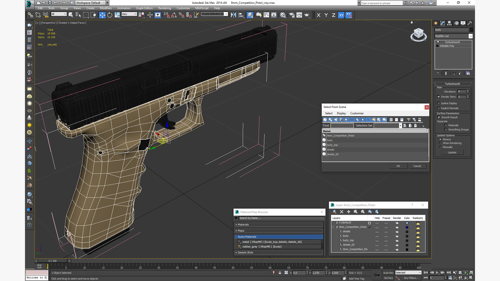 9mm Competition Pistol 3D
