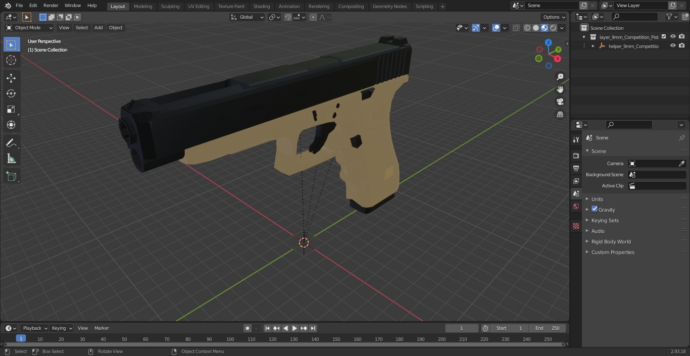 9mm Competition Pistol 3D