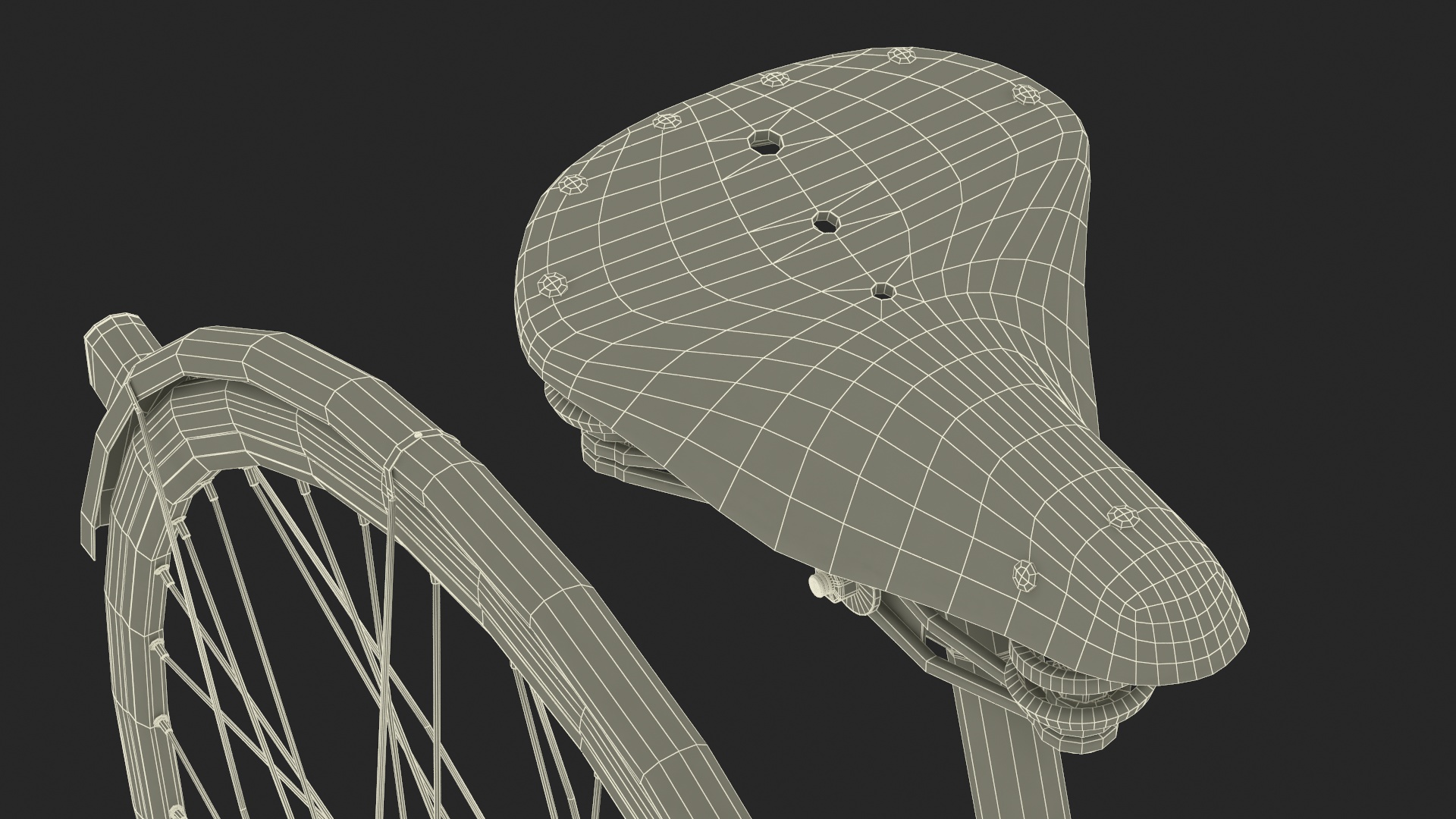 3D Classic City Bicycle Rigged for Cinema 4D
