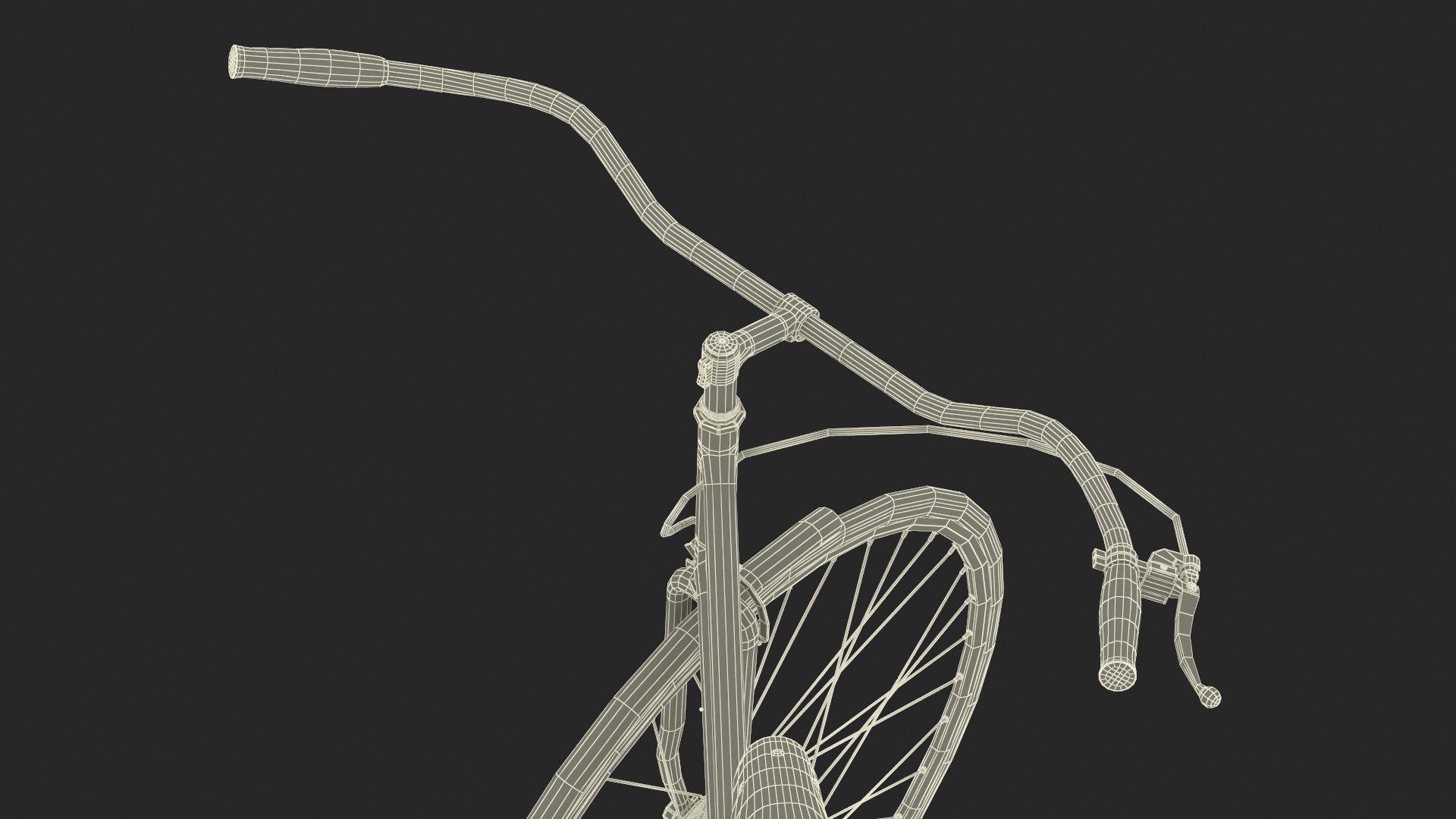 3D Classic City Bicycle Rigged for Cinema 4D