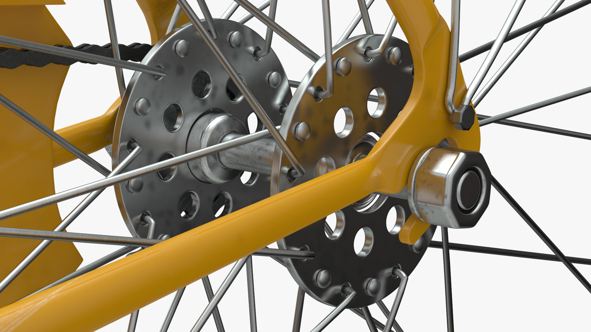 3D Classic City Bicycle Rigged for Cinema 4D