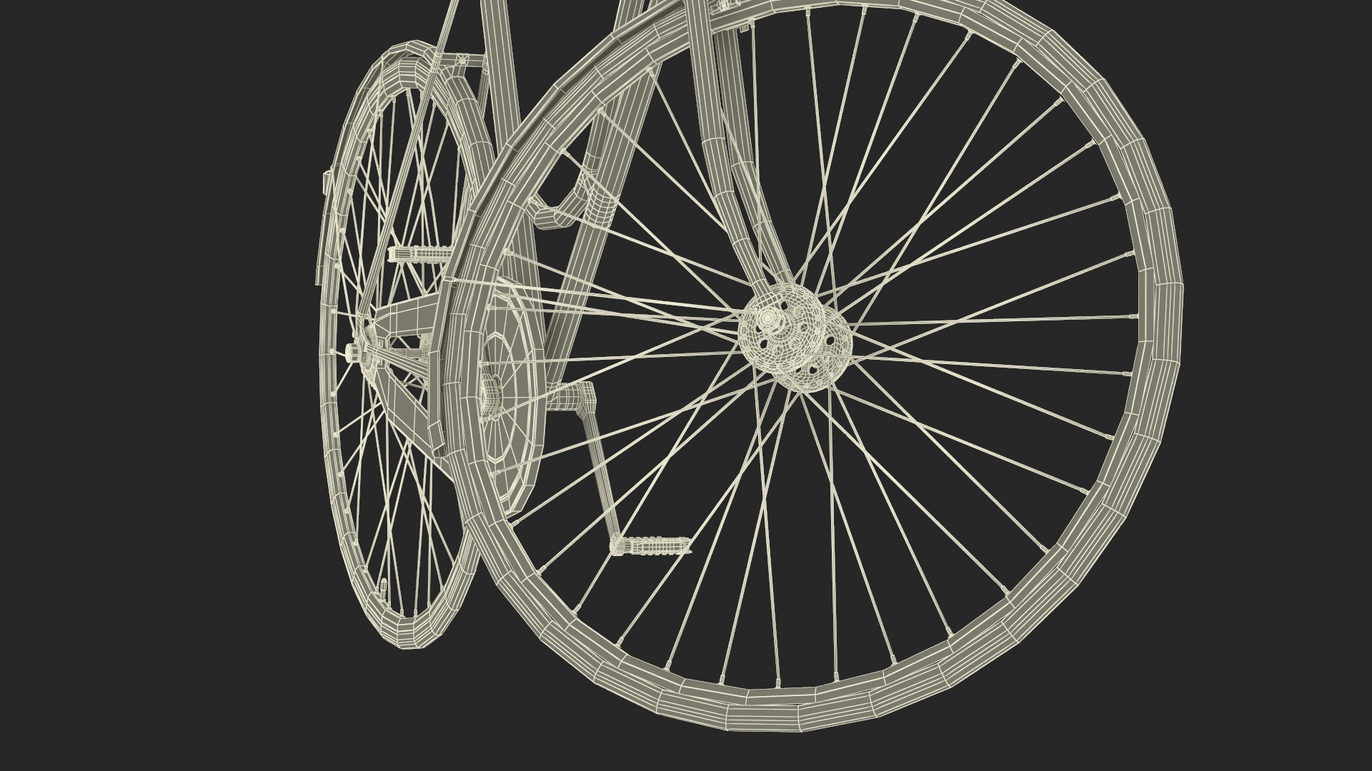 3D Classic City Bicycle Rigged for Cinema 4D