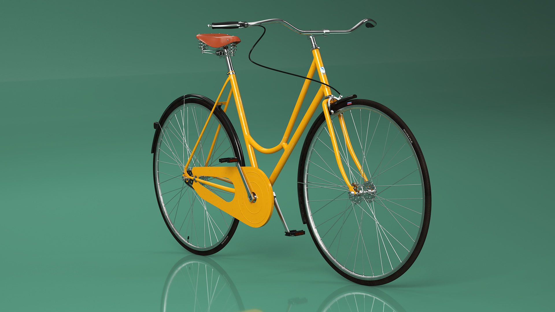 3D Classic City Bicycle Rigged for Cinema 4D