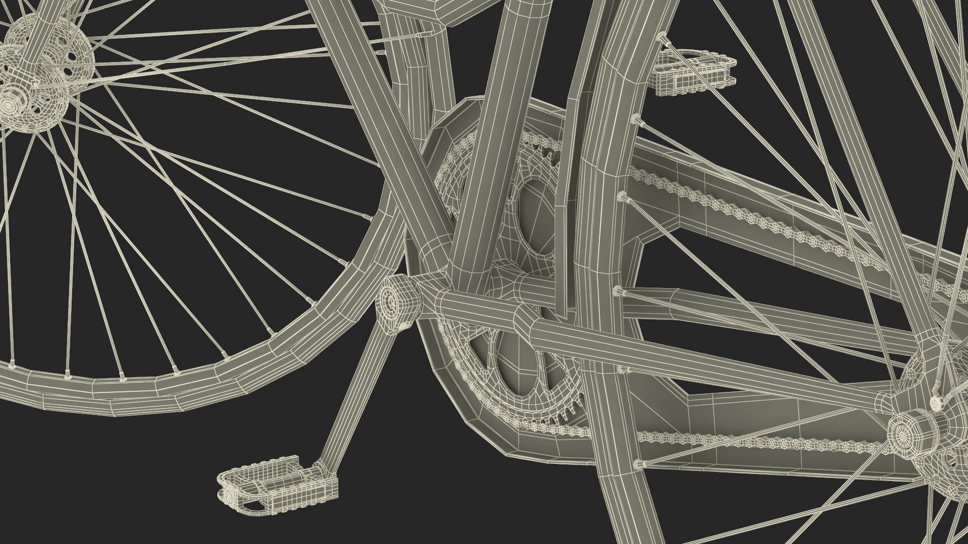 3D Classic City Bicycle Rigged for Cinema 4D