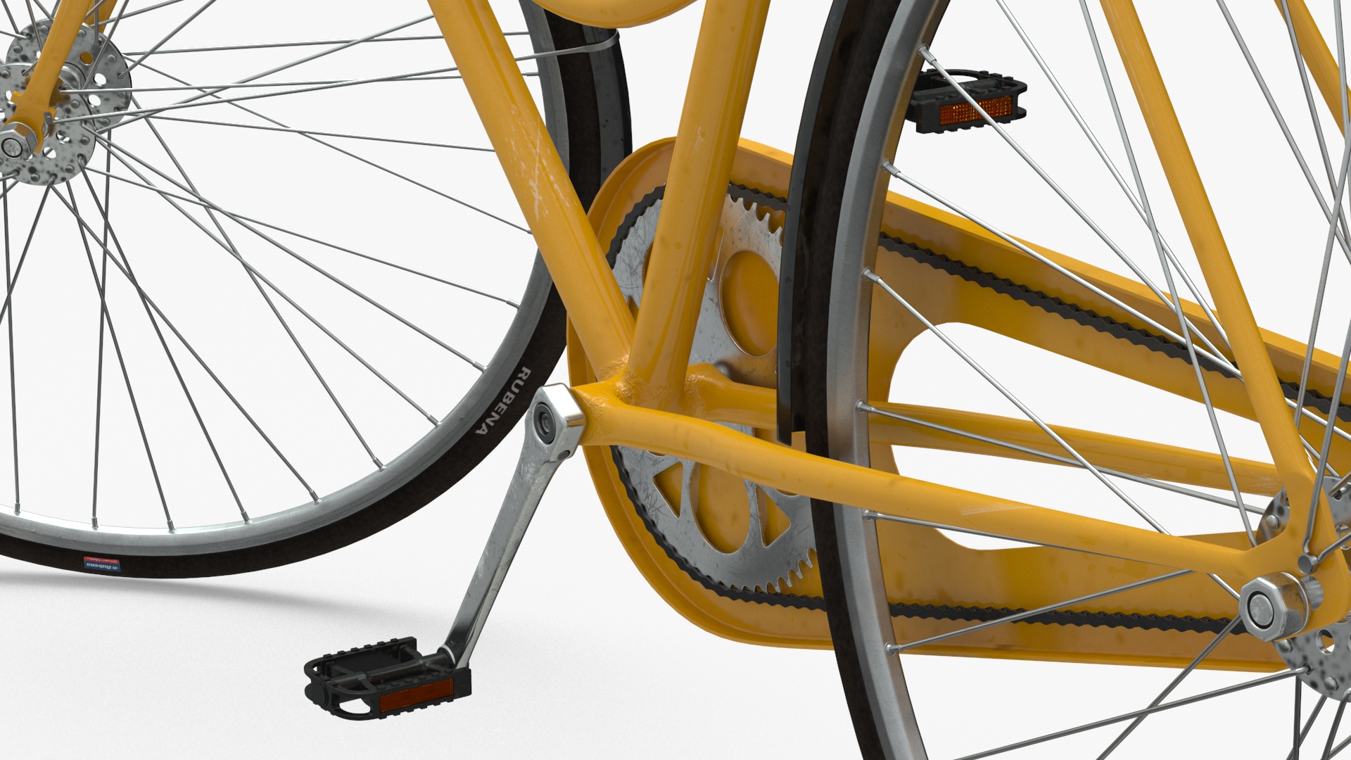 3D Classic City Bicycle Rigged for Cinema 4D