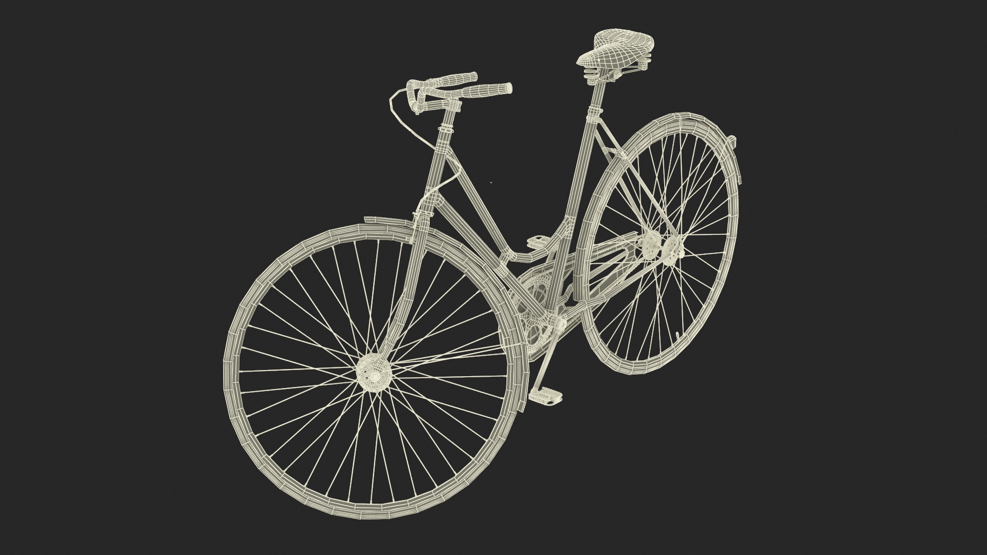 3D Classic City Bicycle Rigged for Cinema 4D