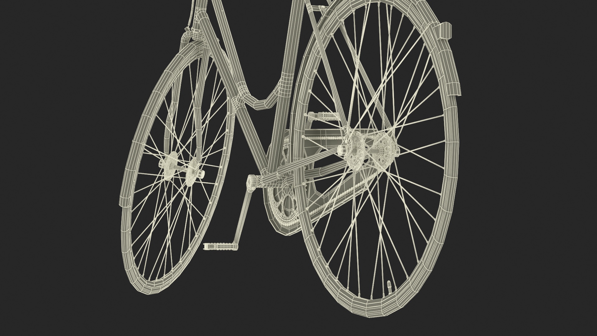 3D Classic City Bicycle Rigged for Cinema 4D