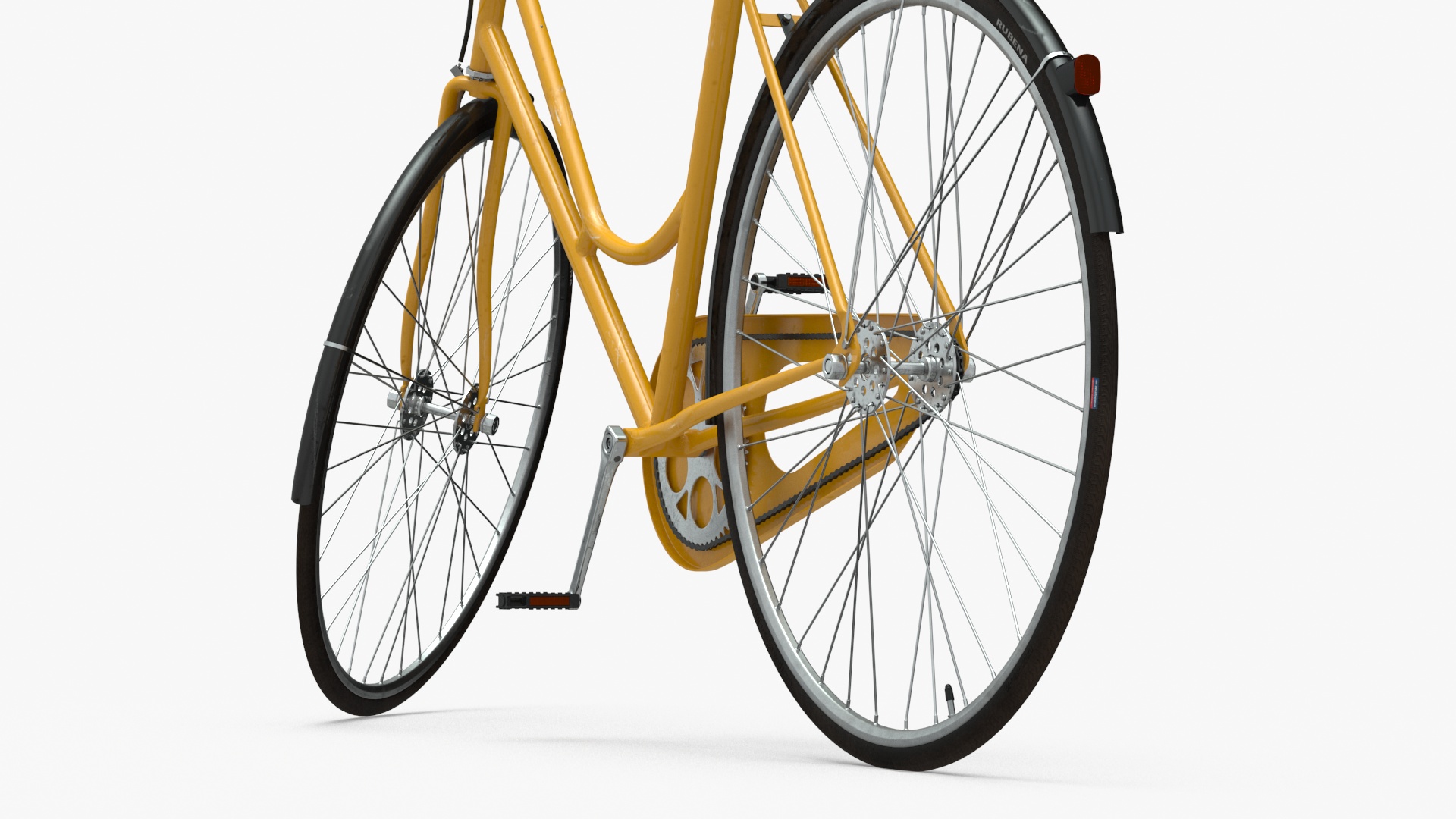 3D Classic City Bicycle Rigged for Cinema 4D