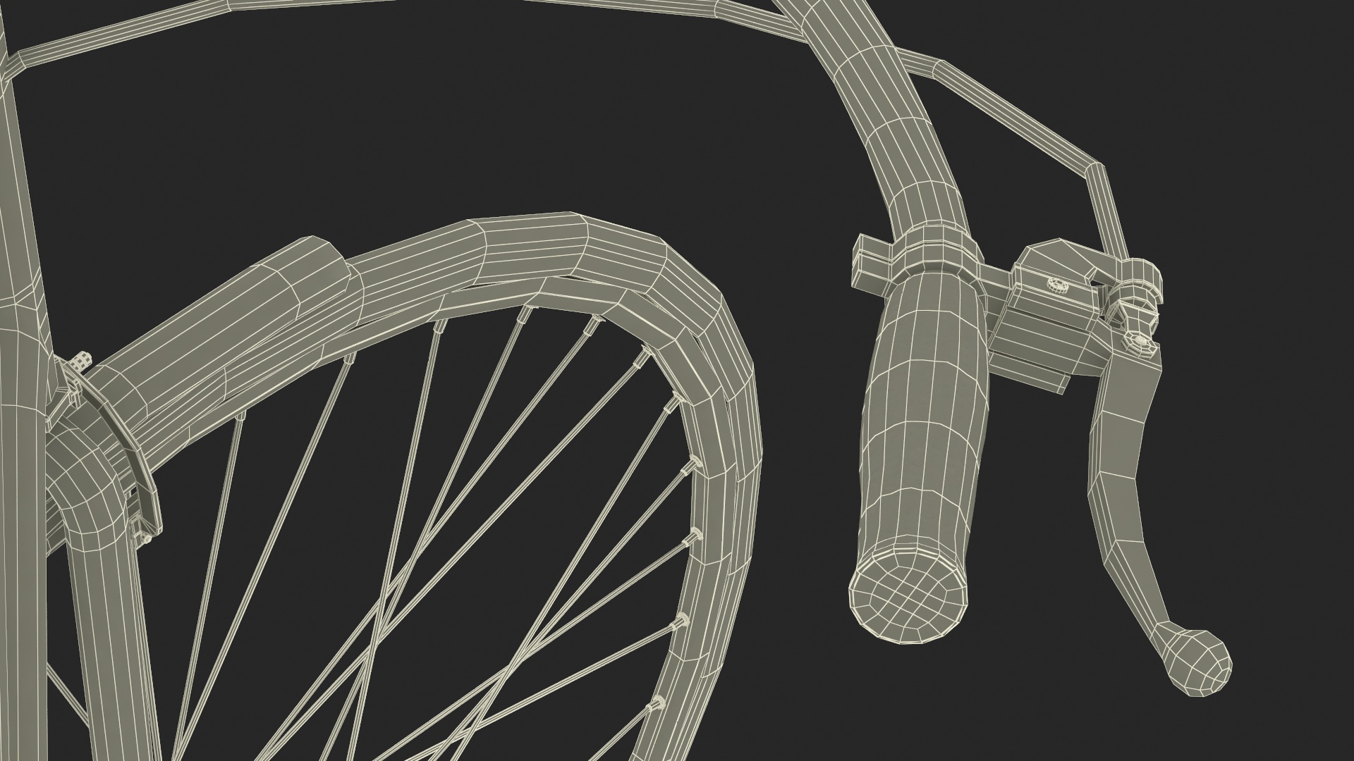 3D Classic City Bicycle Rigged for Cinema 4D