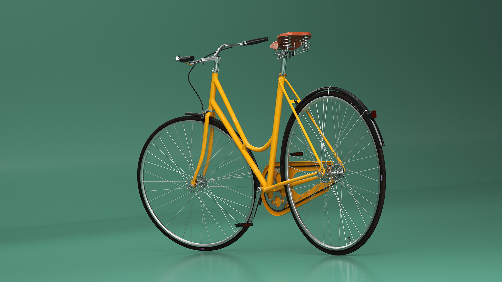 3D Classic City Bicycle Rigged for Cinema 4D