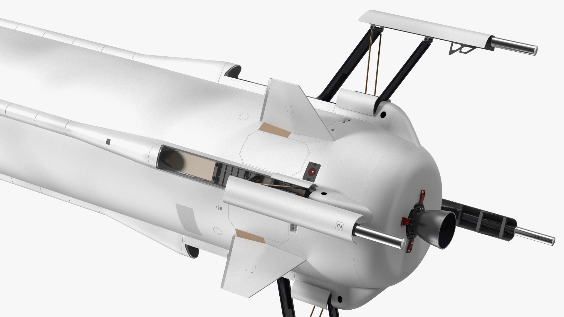 3D model Suborbital Launch Vehicle Rocket Booster with Crew Capsule Rigged