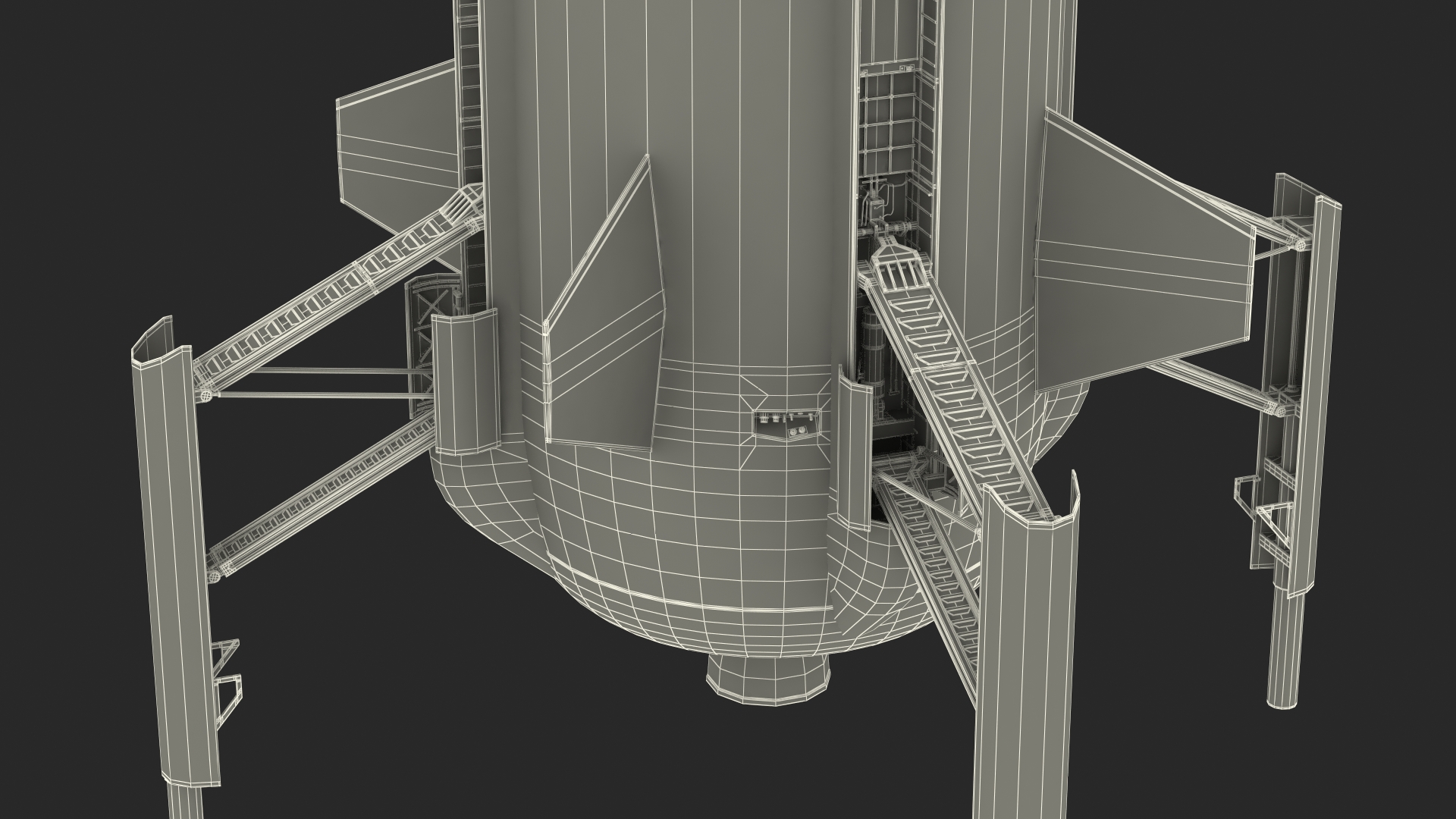 3D model Suborbital Launch Vehicle Rocket Booster with Crew Capsule Rigged