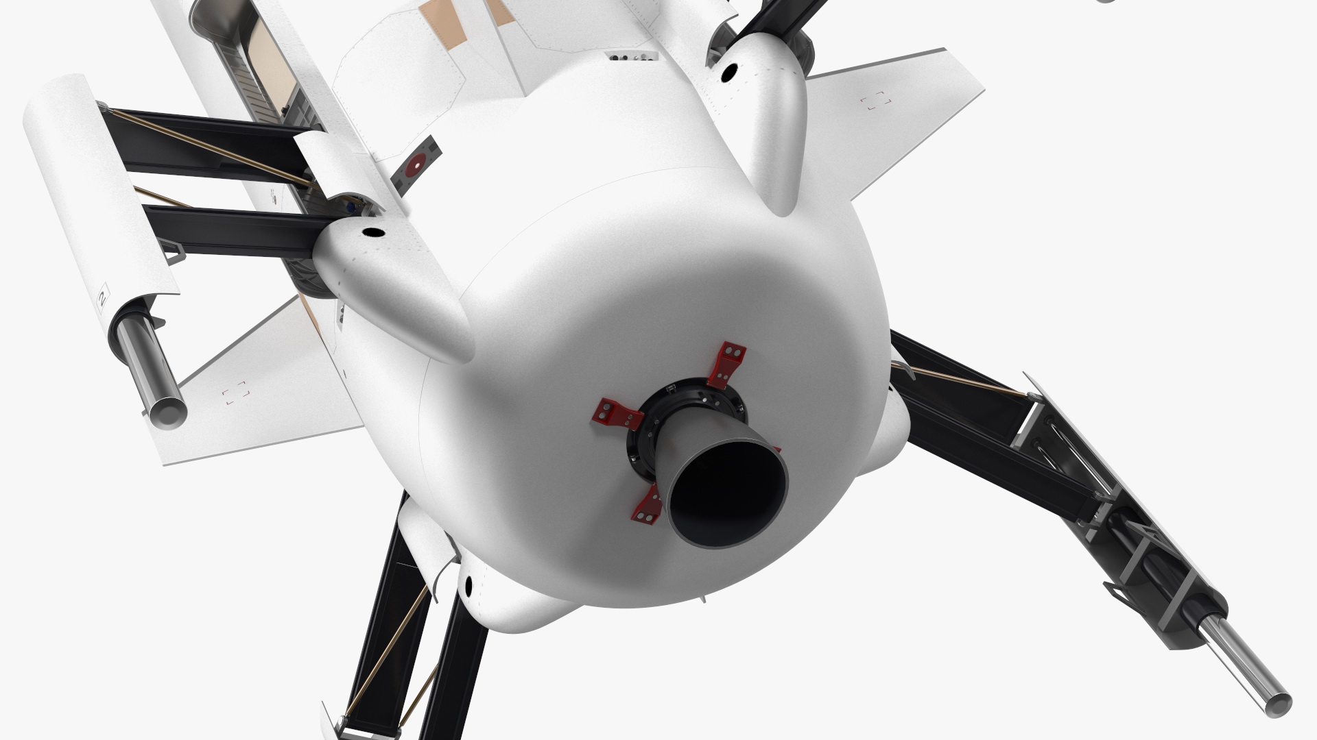 3D model Suborbital Launch Vehicle Rocket Booster with Crew Capsule Rigged