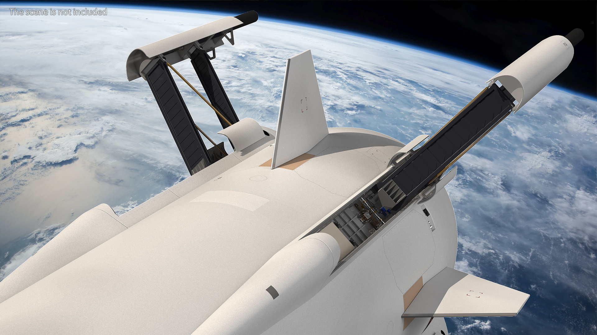 3D model Suborbital Launch Vehicle Rocket Booster with Crew Capsule Rigged