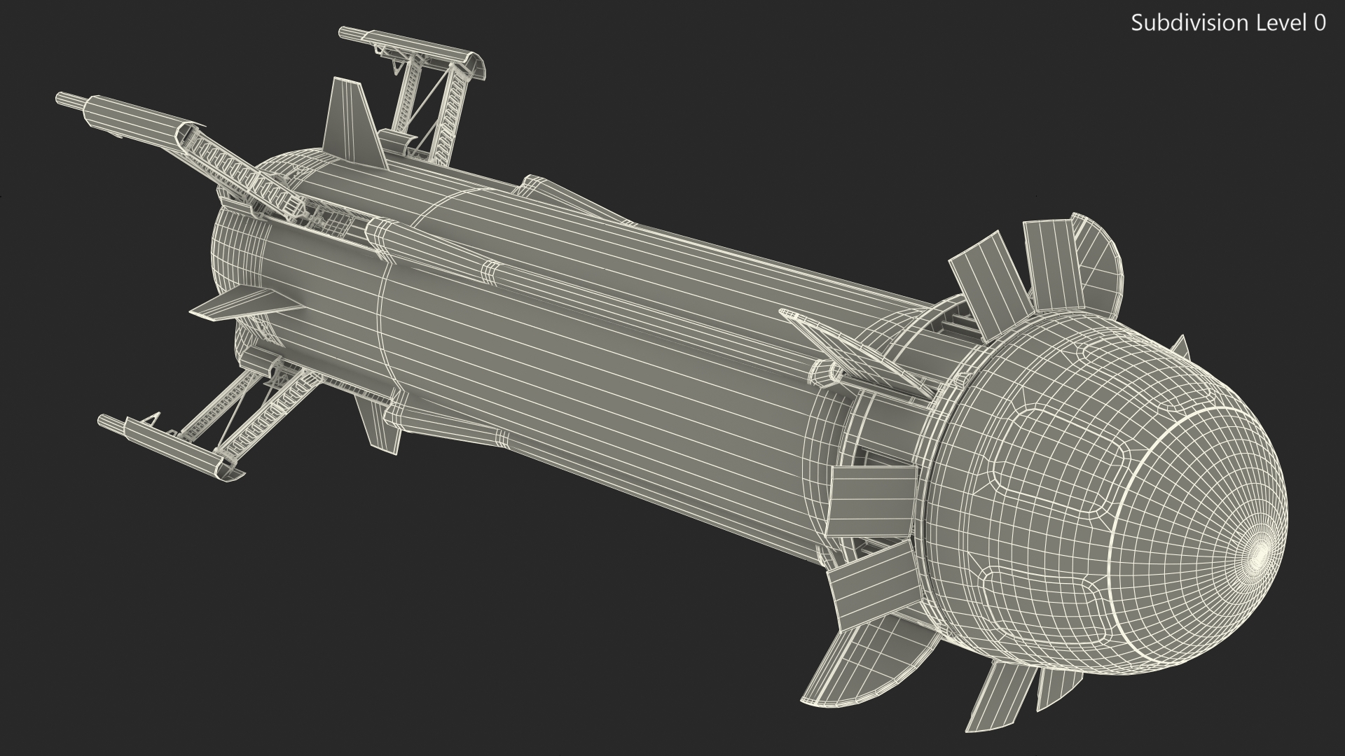 3D model Suborbital Launch Vehicle Rocket Booster with Crew Capsule Rigged