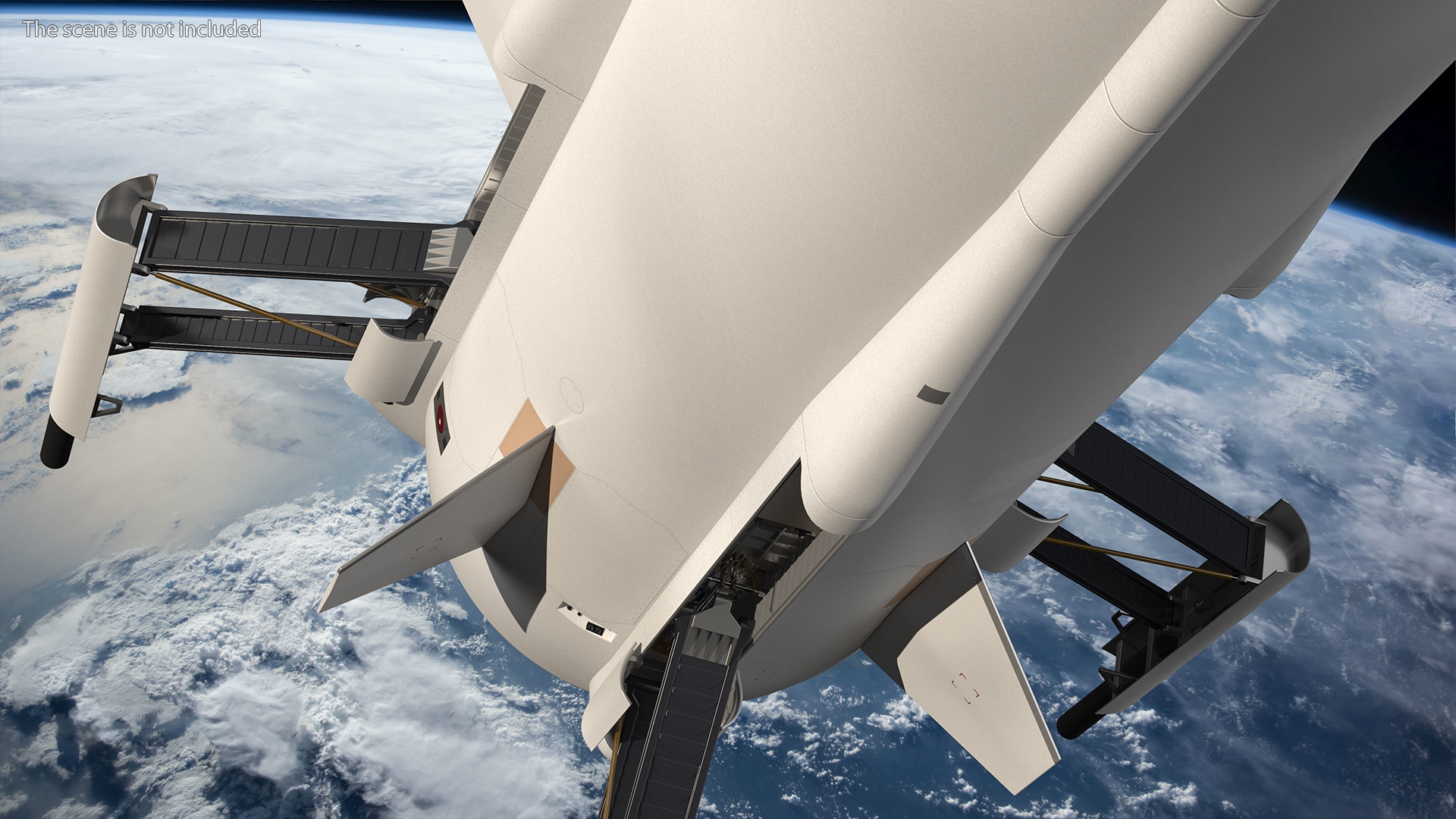 3D model Suborbital Launch Vehicle Rocket Booster with Crew Capsule Rigged