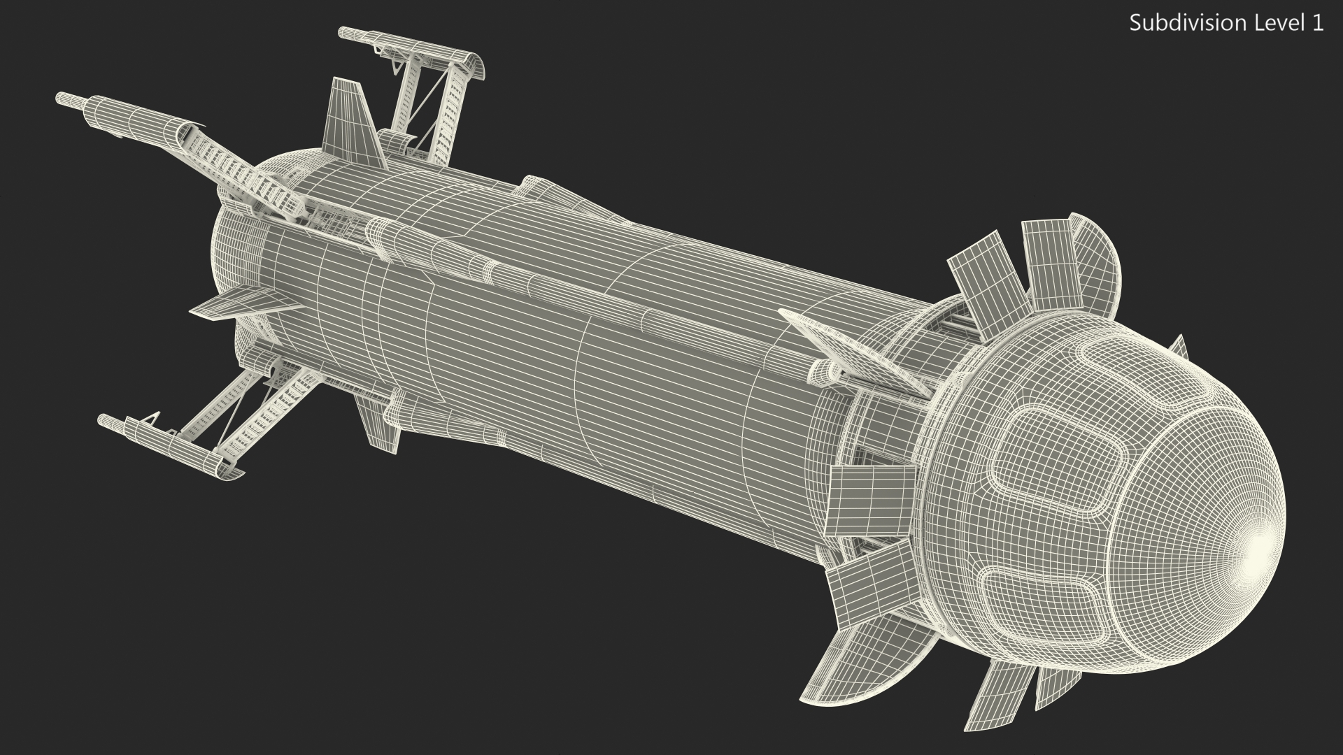 3D model Suborbital Launch Vehicle Rocket Booster with Crew Capsule Rigged