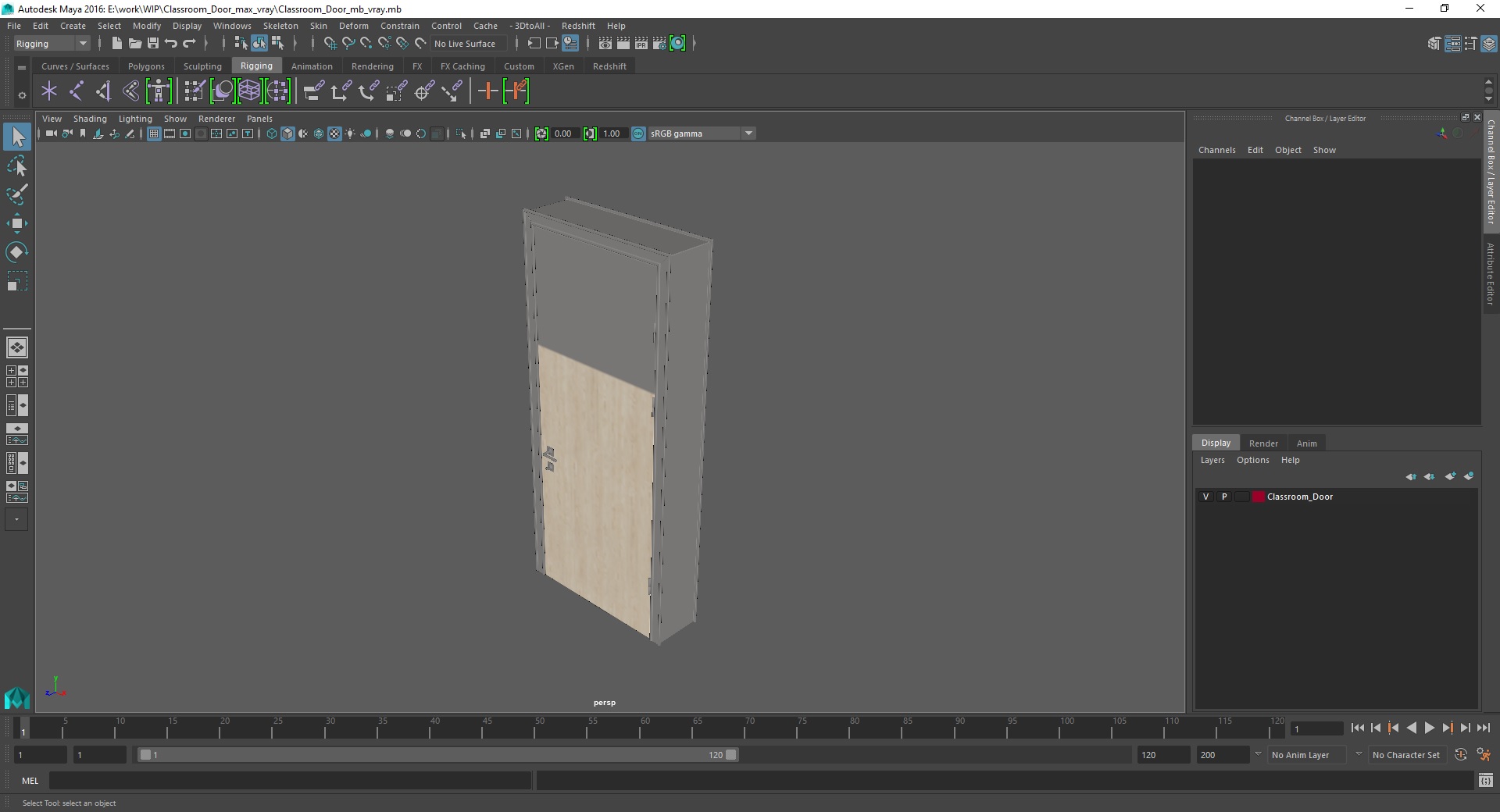 Classroom Door 3D model