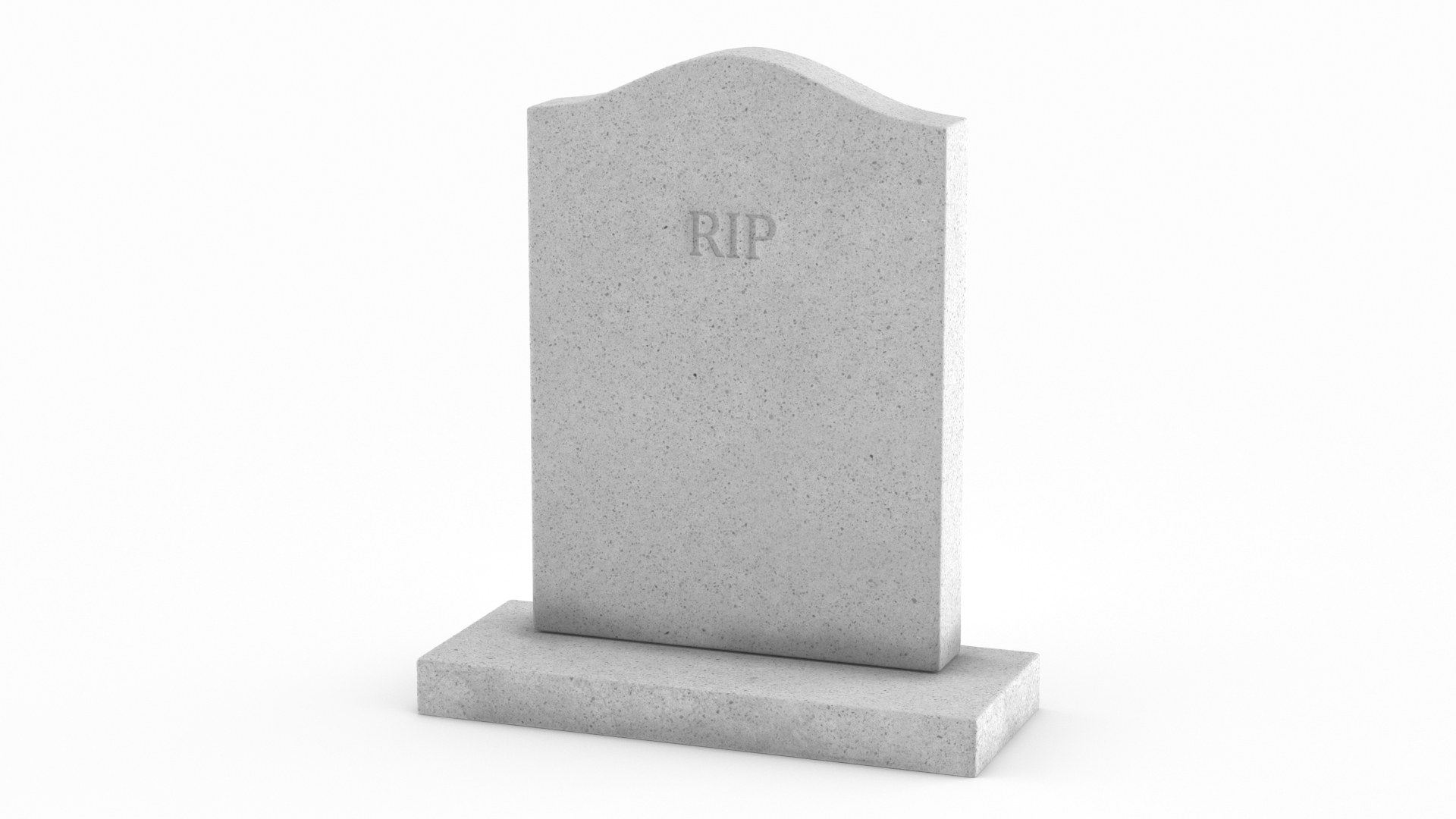 3D Granite Gravestone model