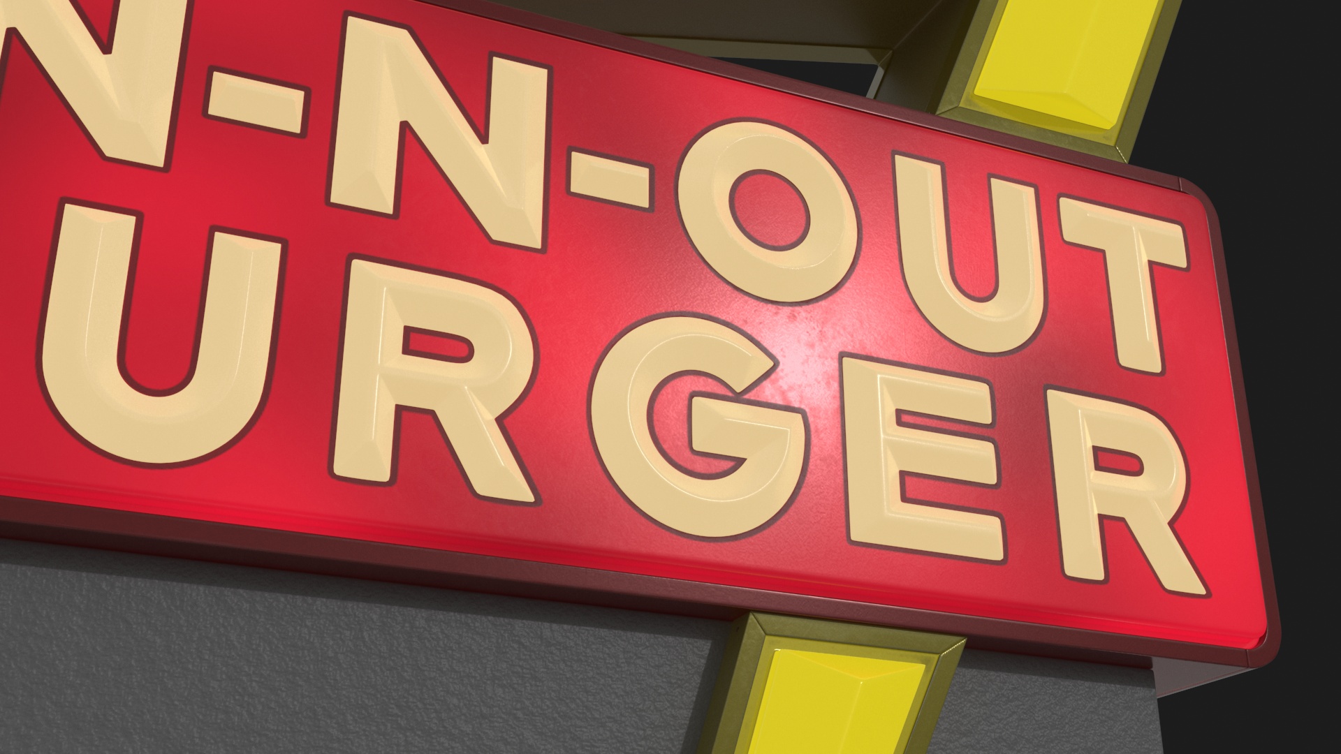 In N Out Burger Stand Light 3D