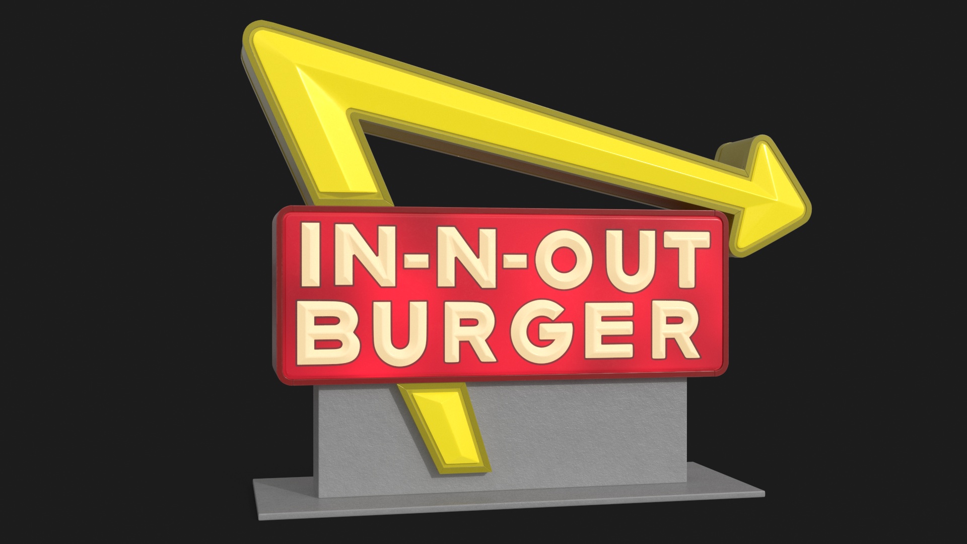 In N Out Burger Stand Light 3D