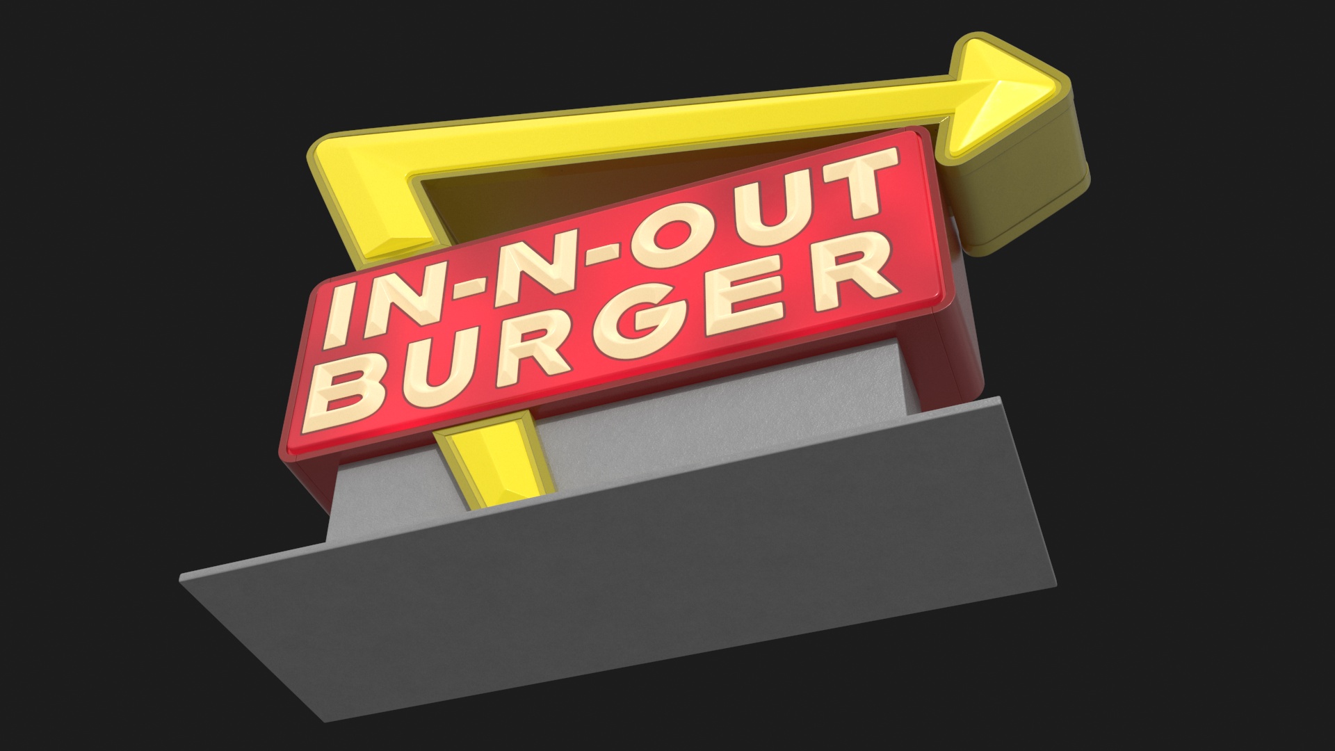 In N Out Burger Stand Light 3D