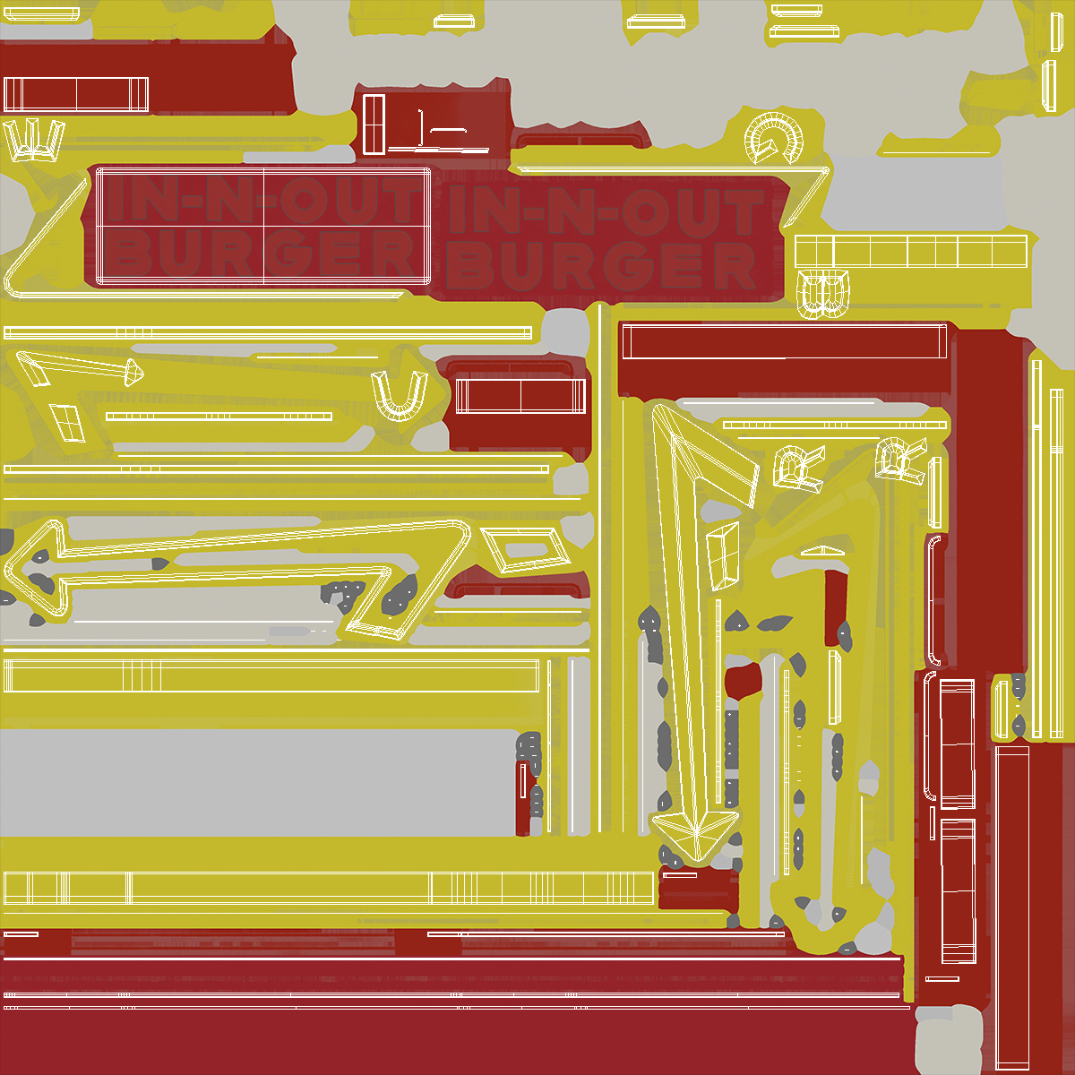 In N Out Burger Stand Light 3D