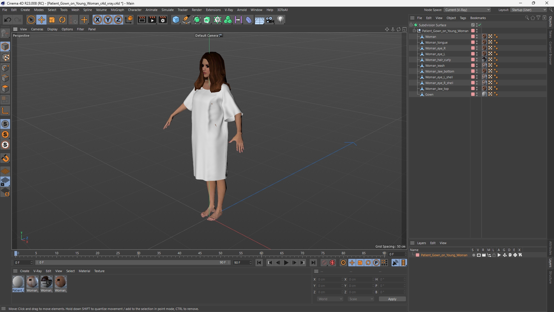 Patient Gown on Young Woman - view 12