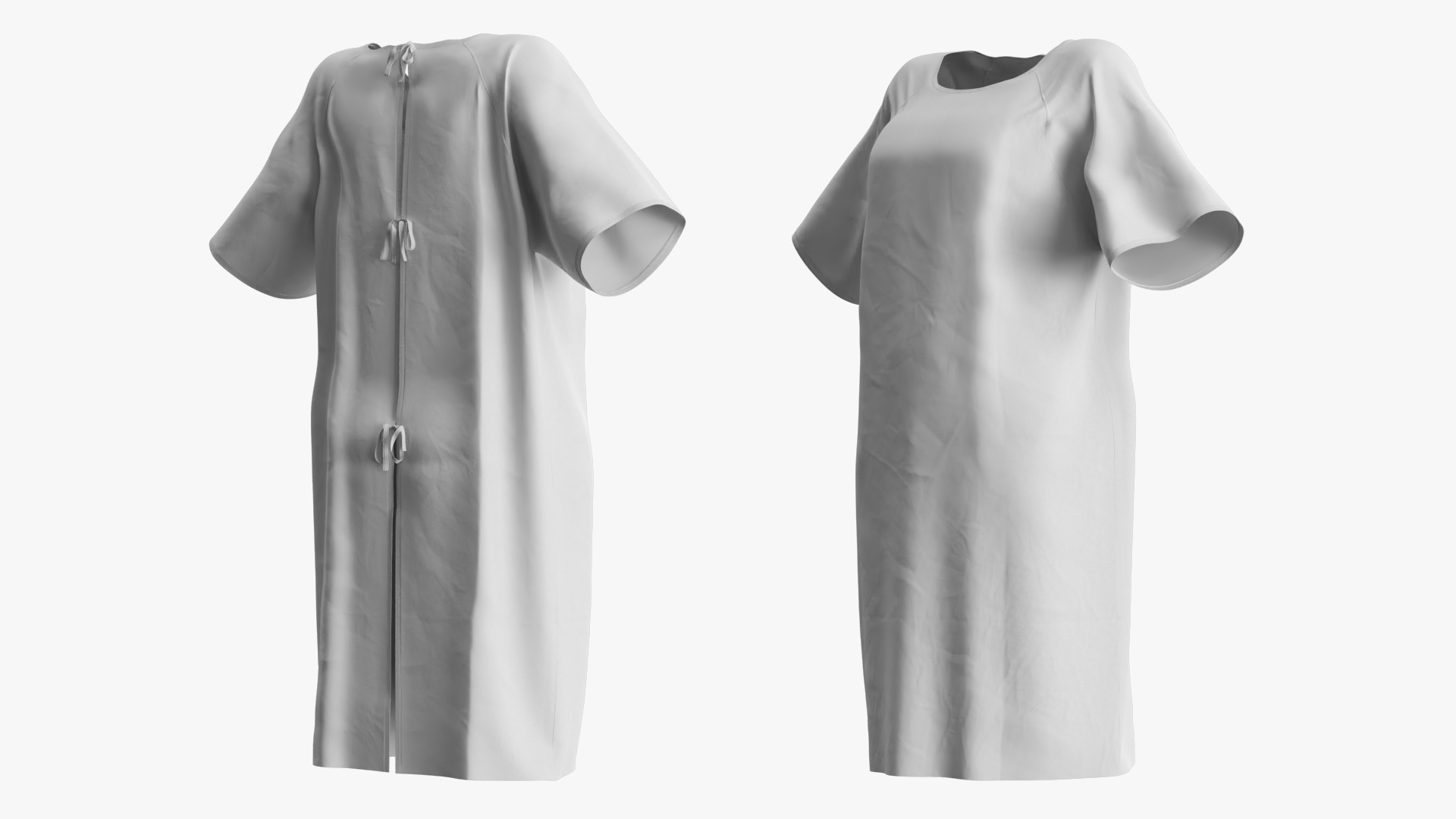 Patient Gown on Young Woman - view 9