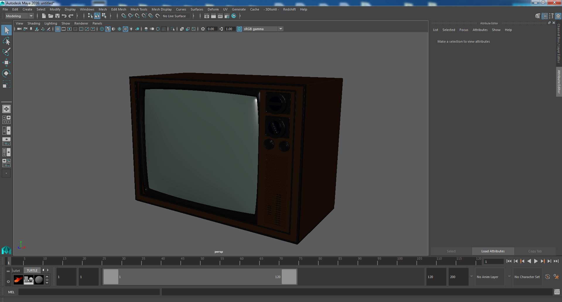 3D model Vintage TV