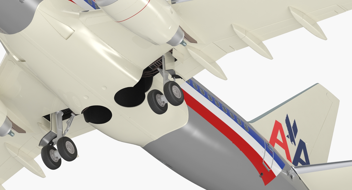 3D Boeing 737 600 with Interior American Airlines Rigged model