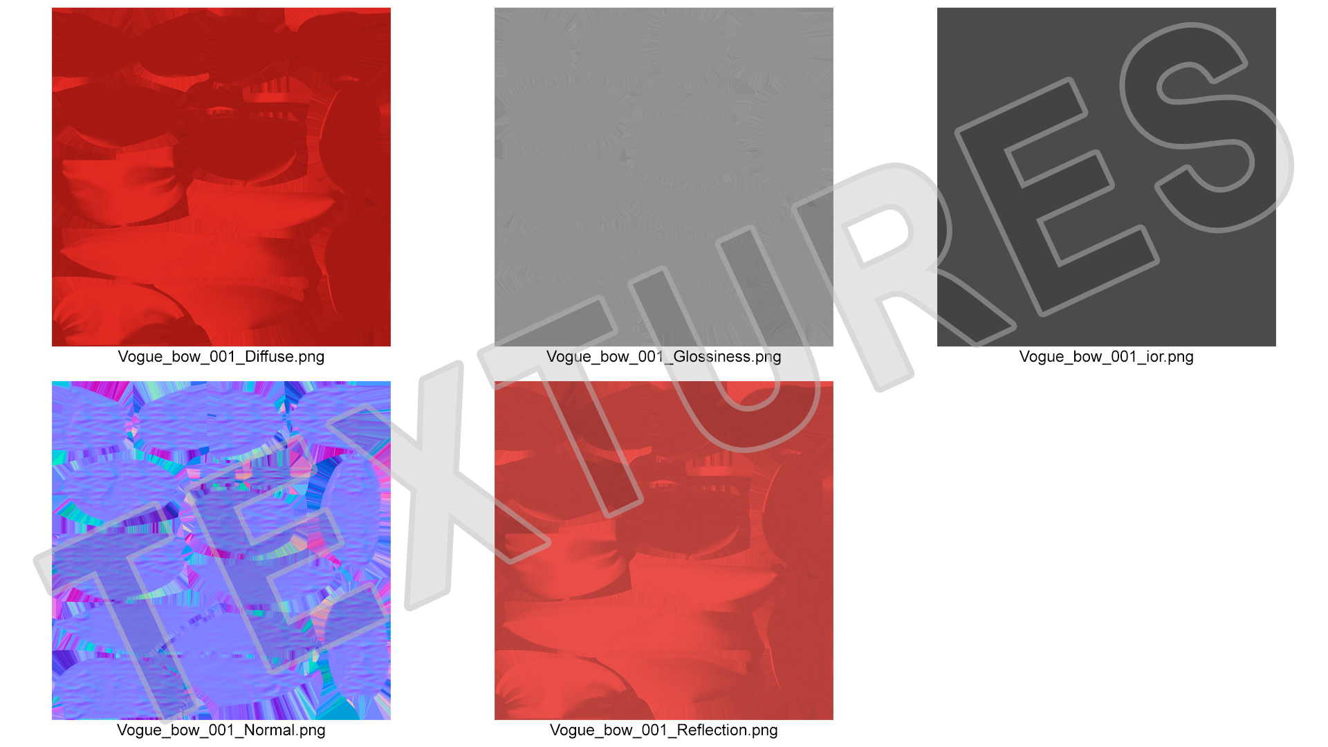 3D Vogue Bow Red model