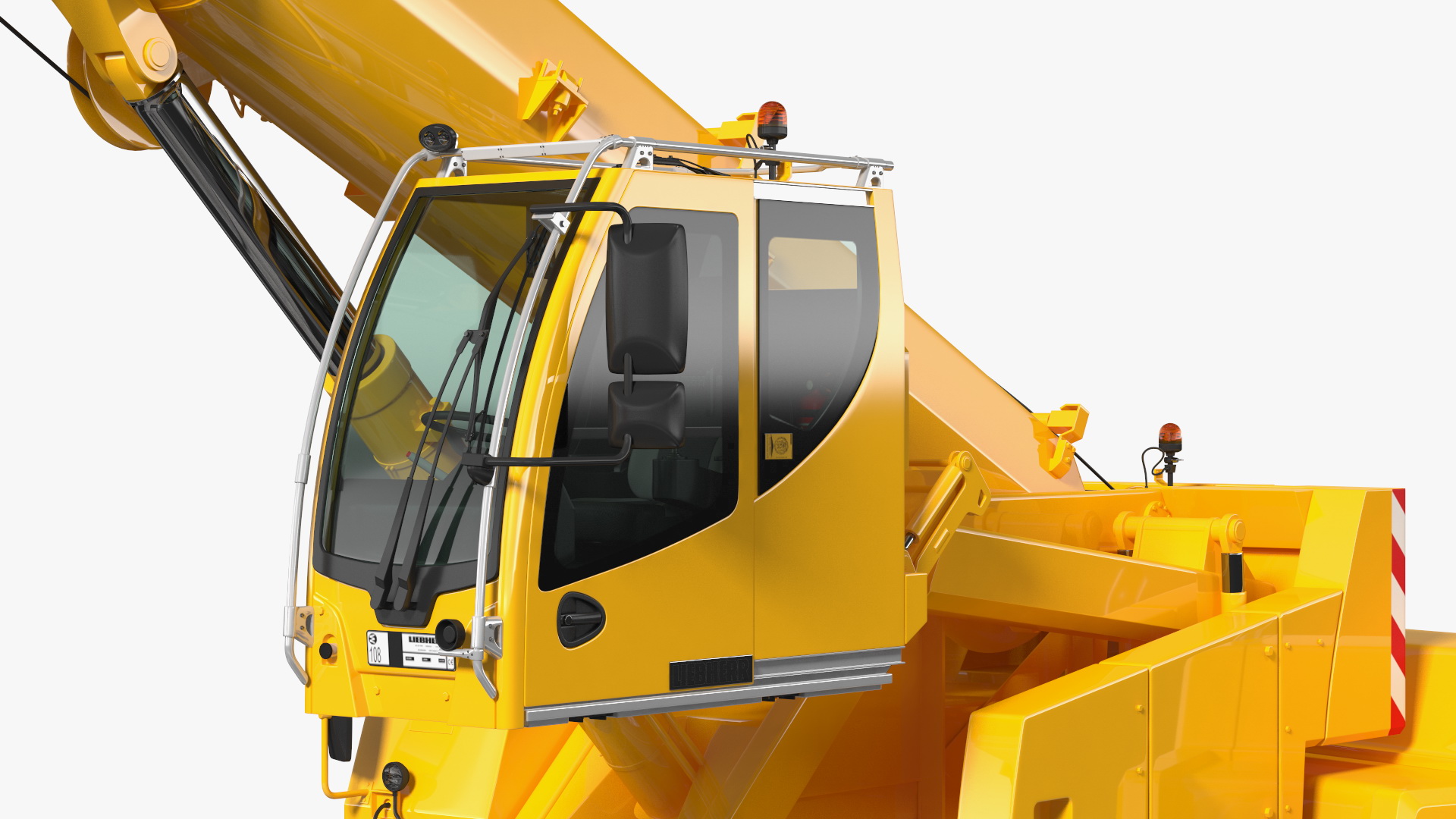 3D model Mobile Crane Liebherr with Bricks Rigged