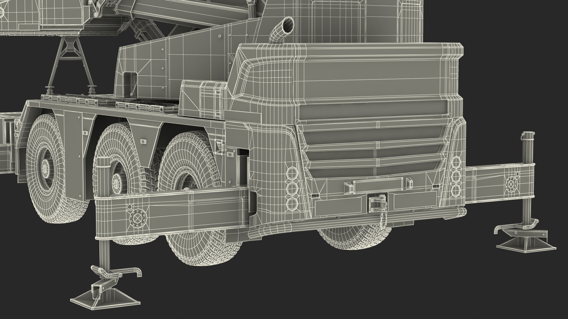3D model Mobile Crane Liebherr with Bricks Rigged